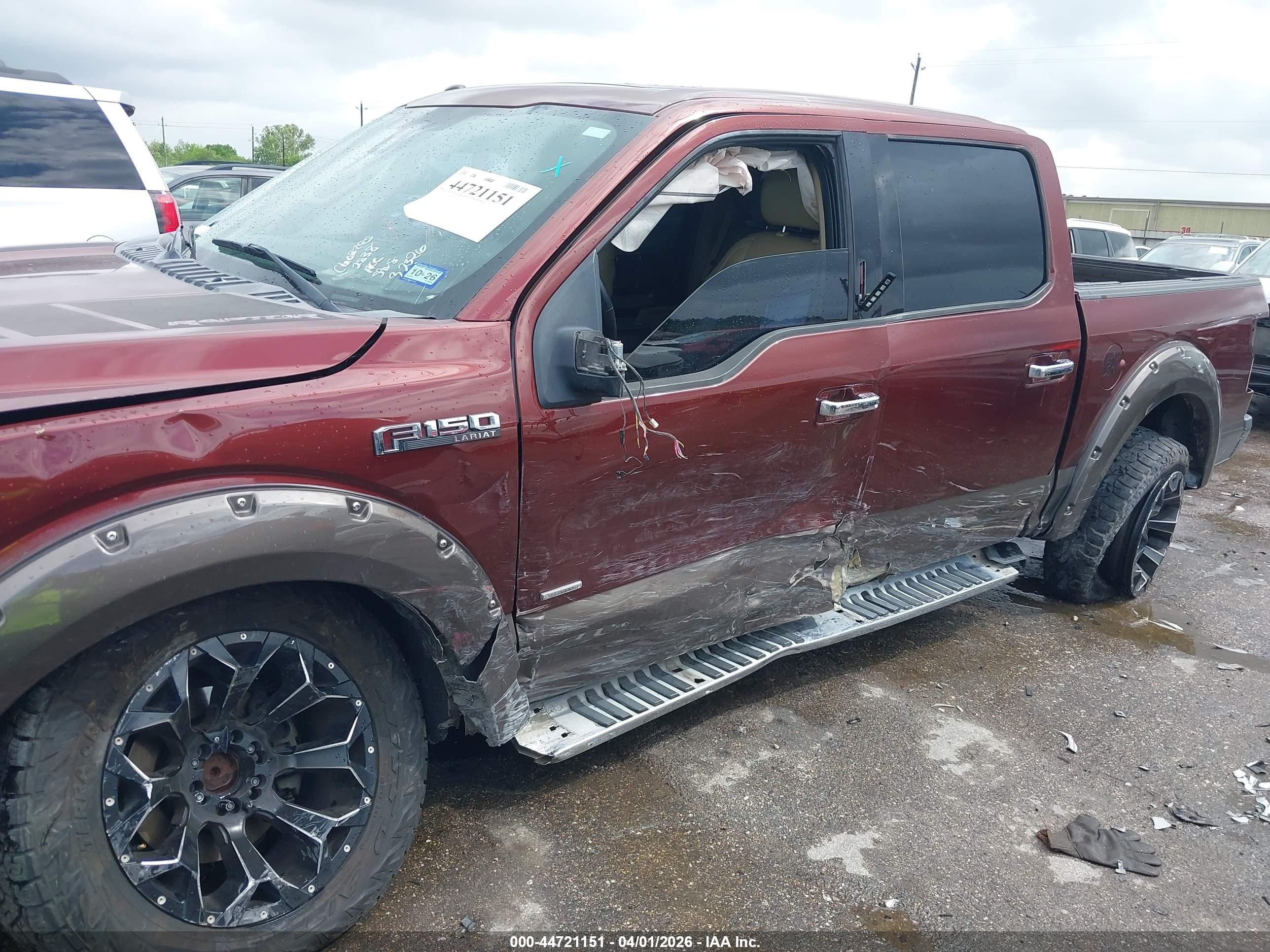 2015 Ford F-150 Lariat Burgundy vin: 1FTEW1CG9FKE82838