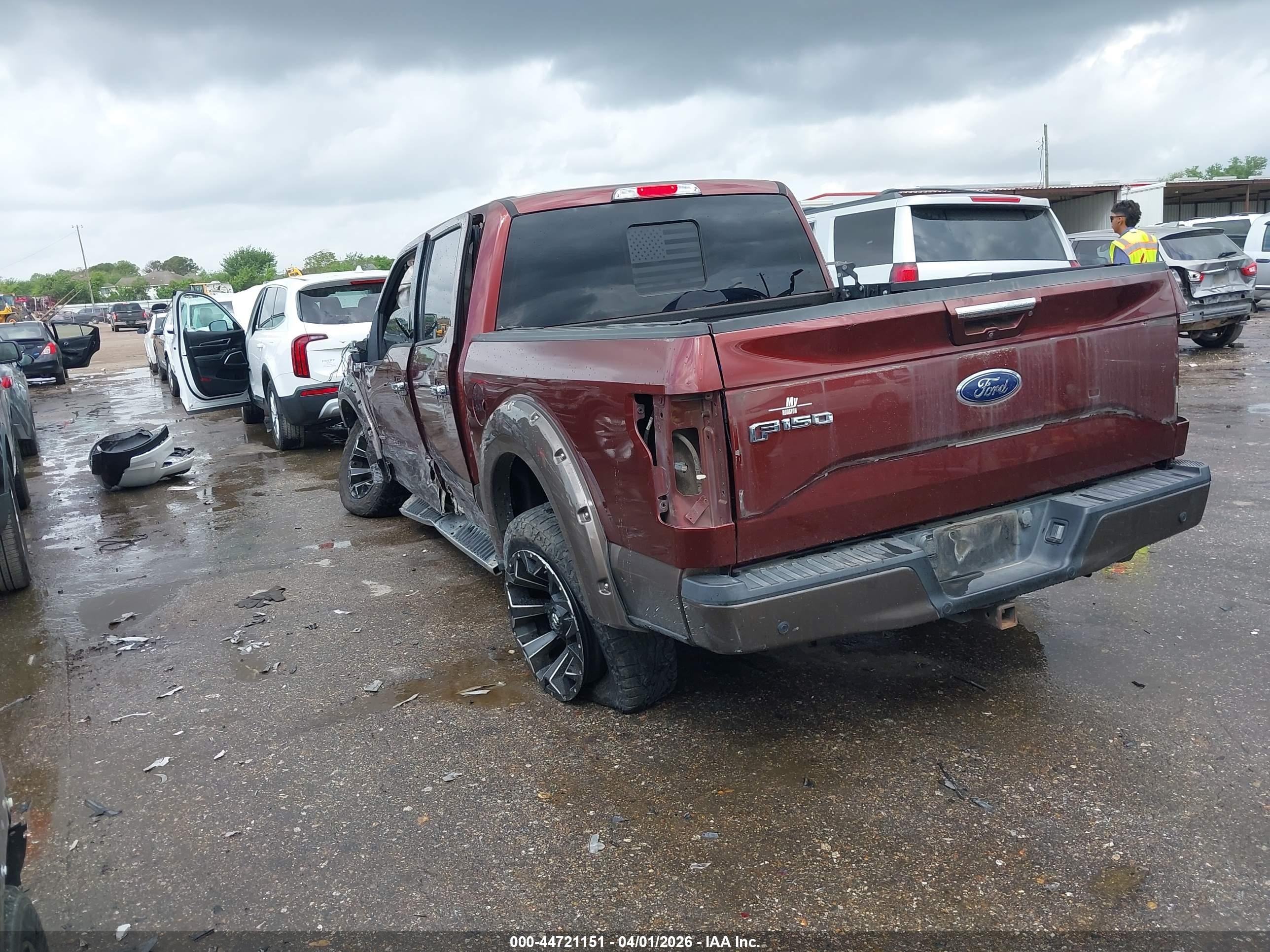 2015 Ford F-150 Lariat Burgundy vin: 1FTEW1CG9FKE82838