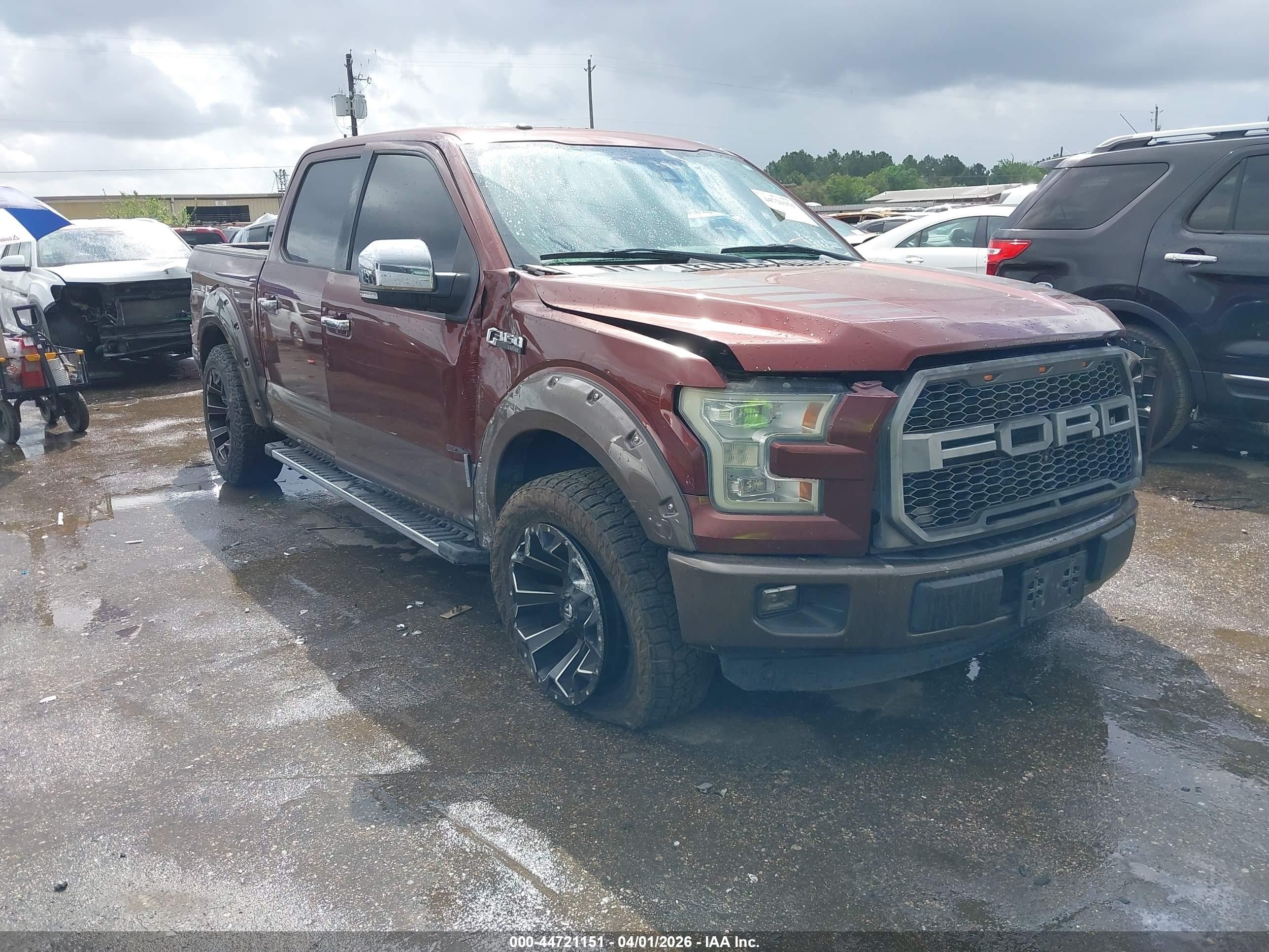 2015 Ford F-150 Lariat Burgundy vin: 1FTEW1CG9FKE82838