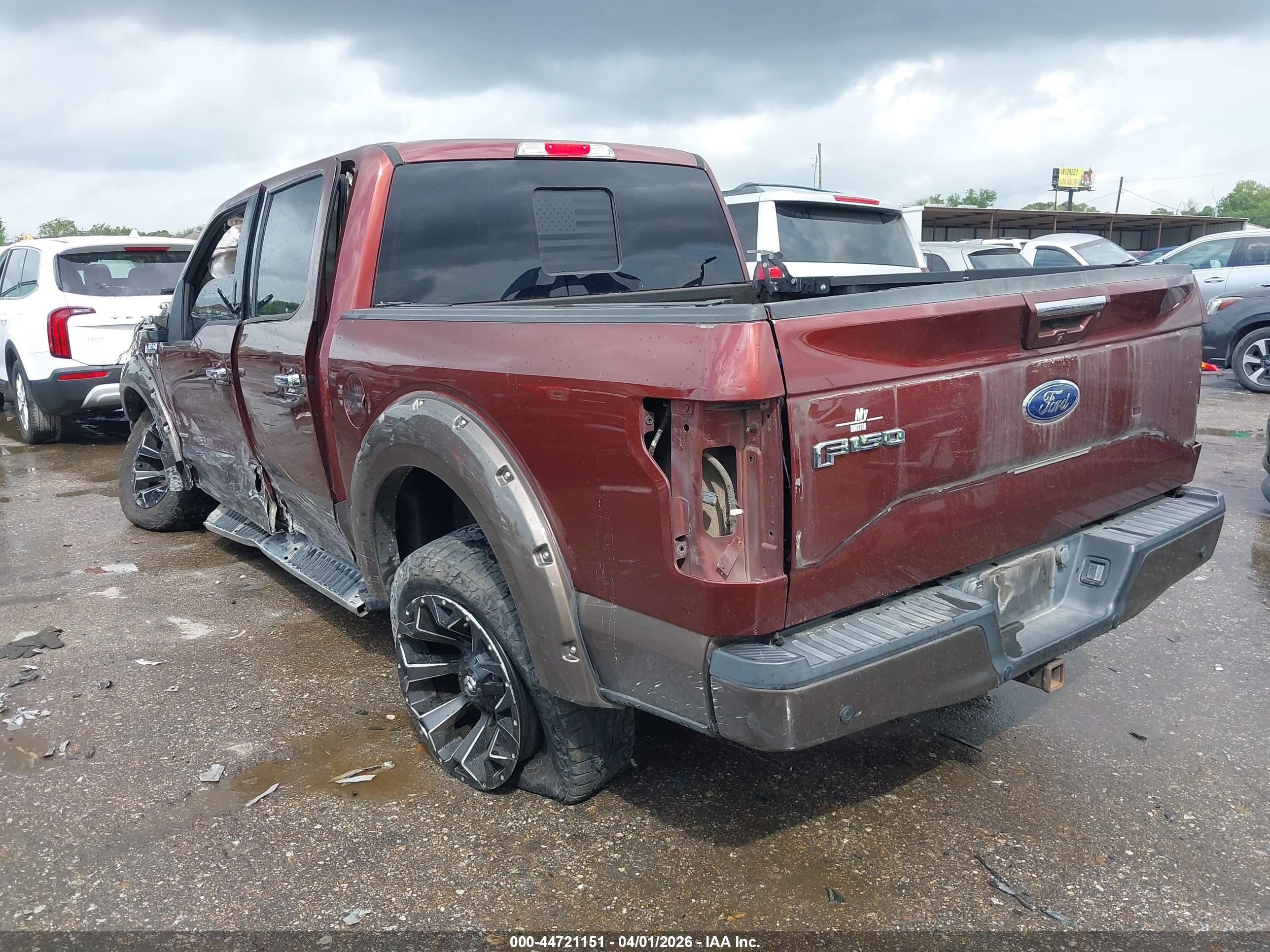 2015 Ford F-150 Lariat Burgundy vin: 1FTEW1CG9FKE82838