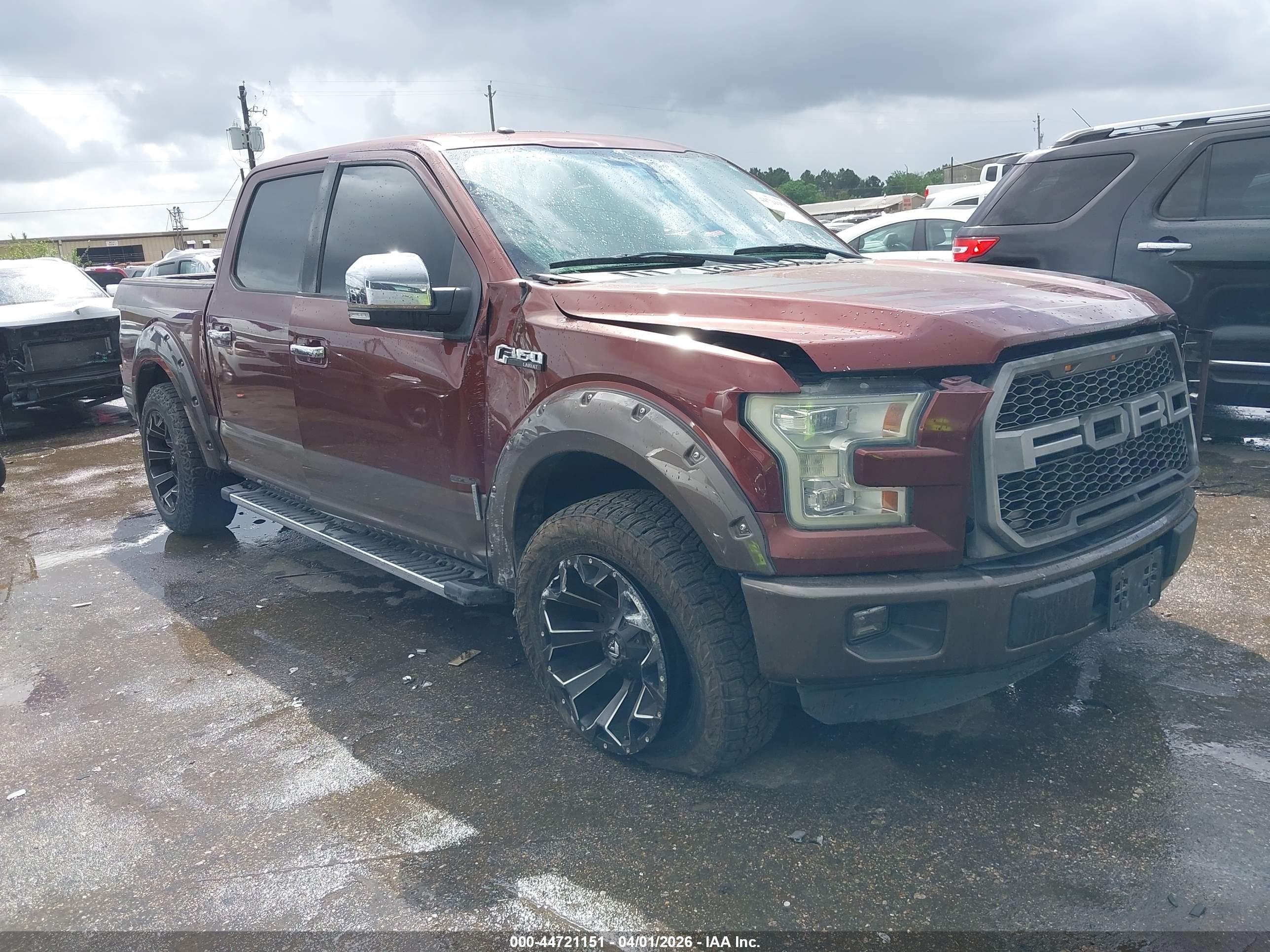 2015 Ford F-150 Lariat Burgundy vin: 1FTEW1CG9FKE82838