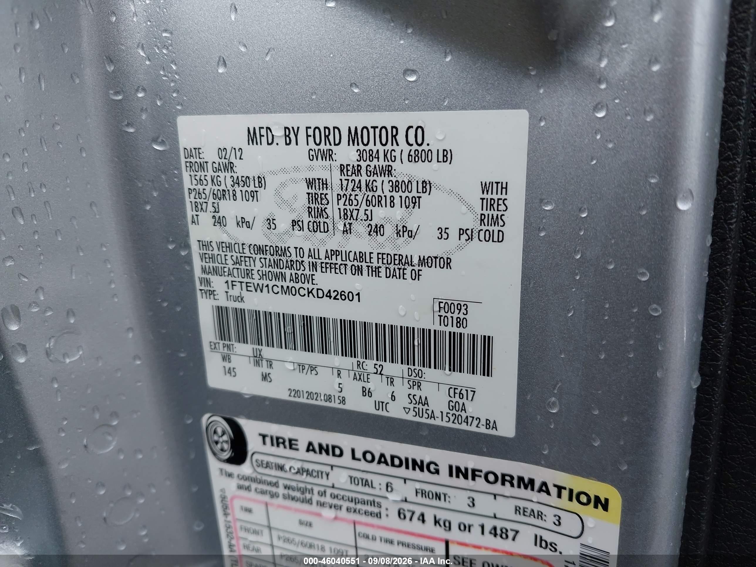 2012 Ford F-150 Xlt Silver vin: 1FTEW1CM0CKD42601