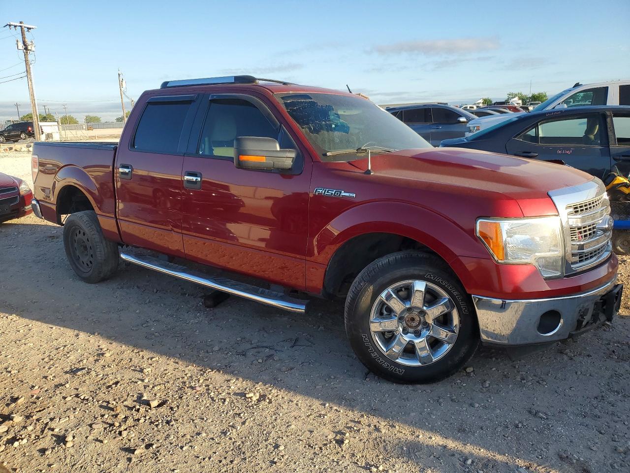2013 Ford F150 Supercrew Maroon vin: 1FTEW1CM1DFE03660