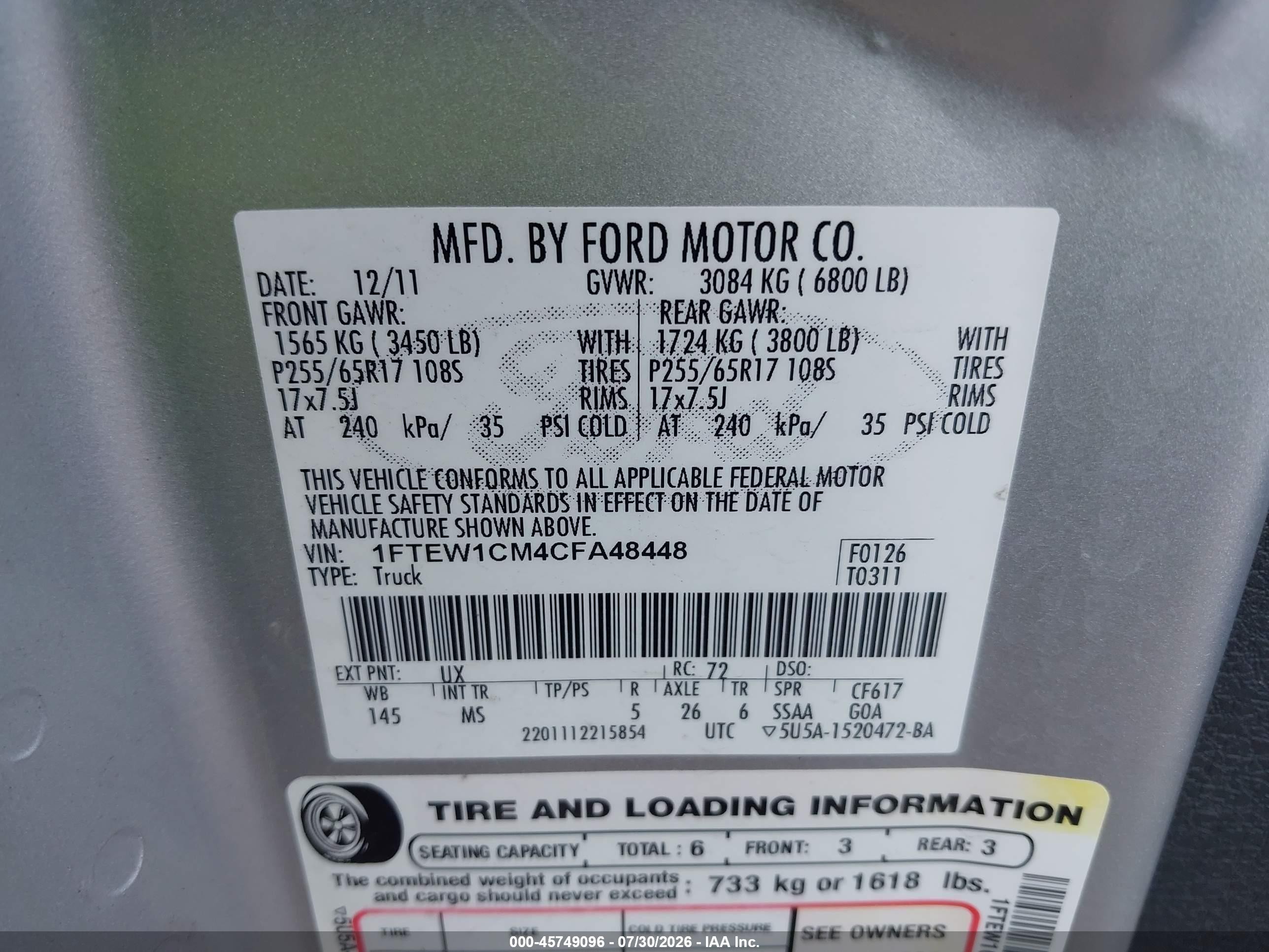 2012 Ford F-150 Xlt Silver vin: 1FTEW1CM4CFA48448