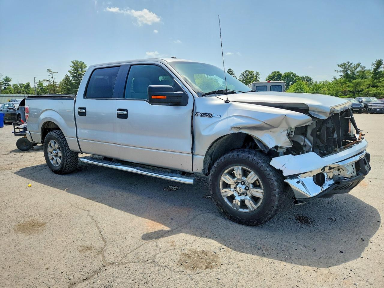 2012 Ford F150 Supercrew Silver vin: 1FTEW1CMXCKD48664