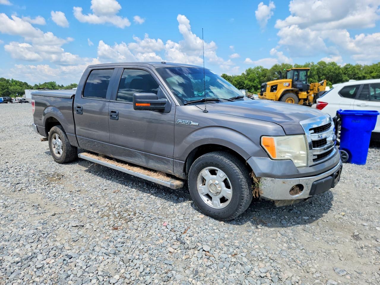2013 Ford F150 Supercrew Gray vin: 1FTEW1CMXDFA58290