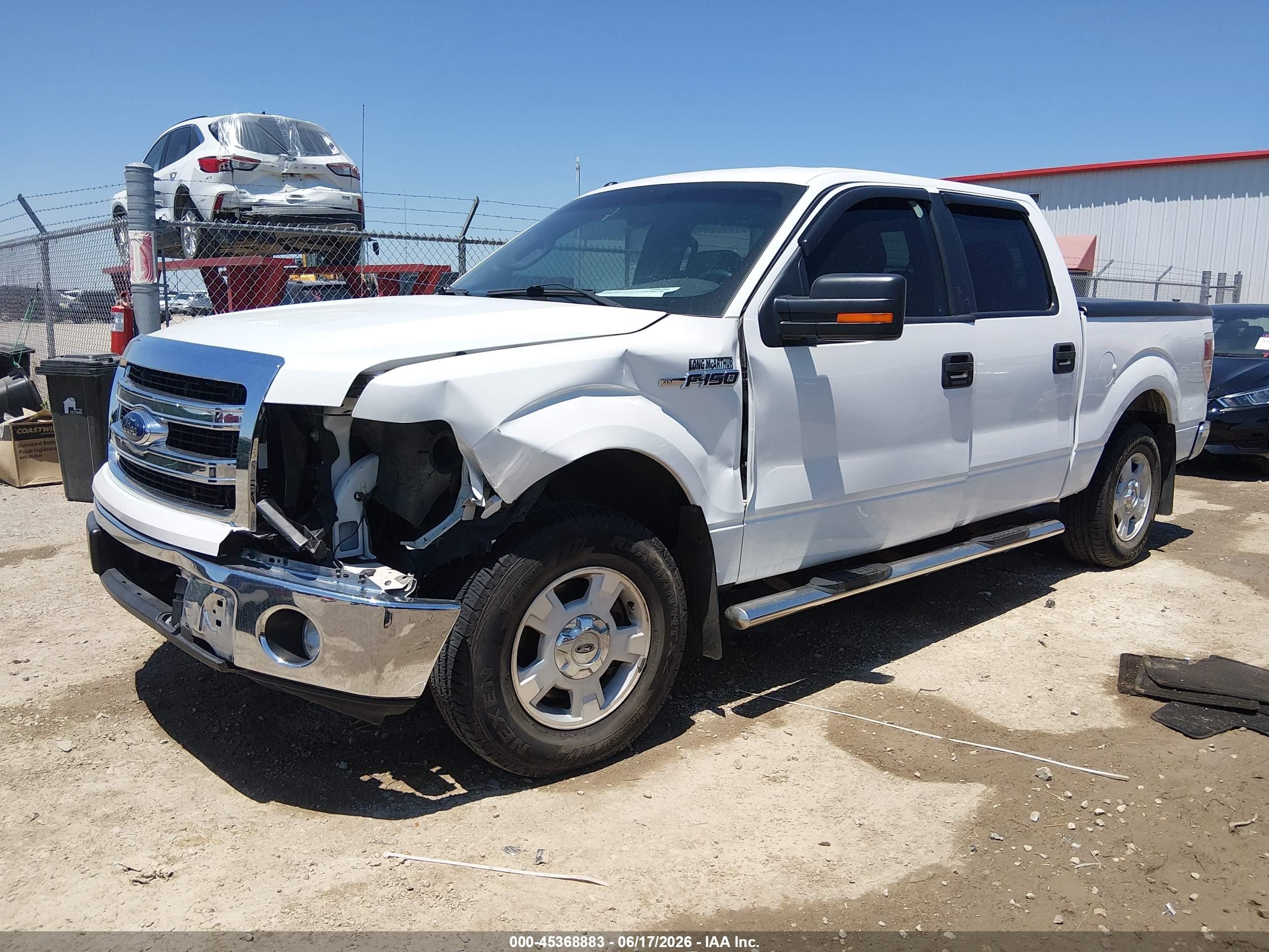 2013 Ford F-150 Xlt White vin: 1FTEW1CMXDFB52119