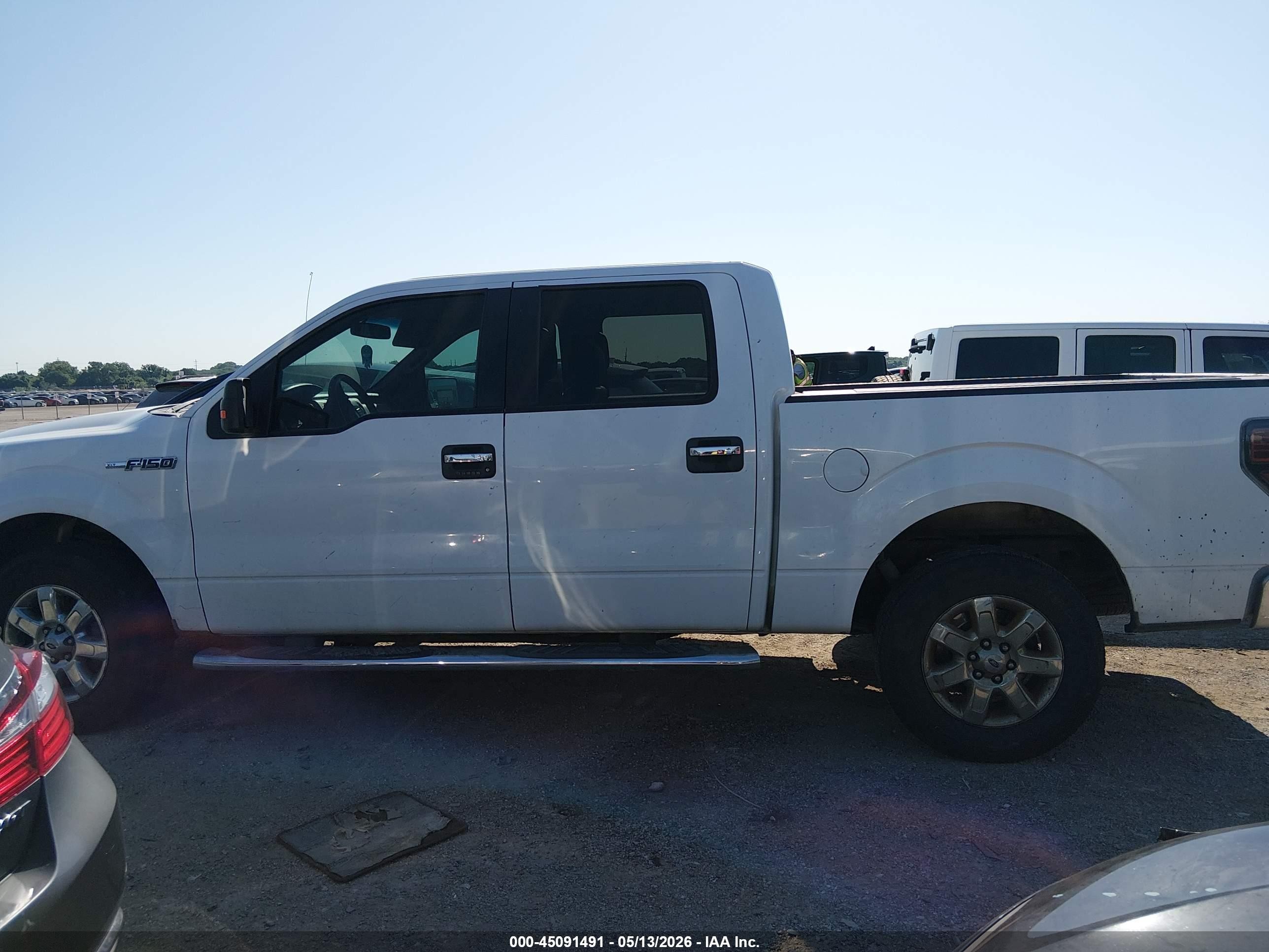 2013 Ford F-150 Xlt White vin: 1FTEW1CMXDKF58408