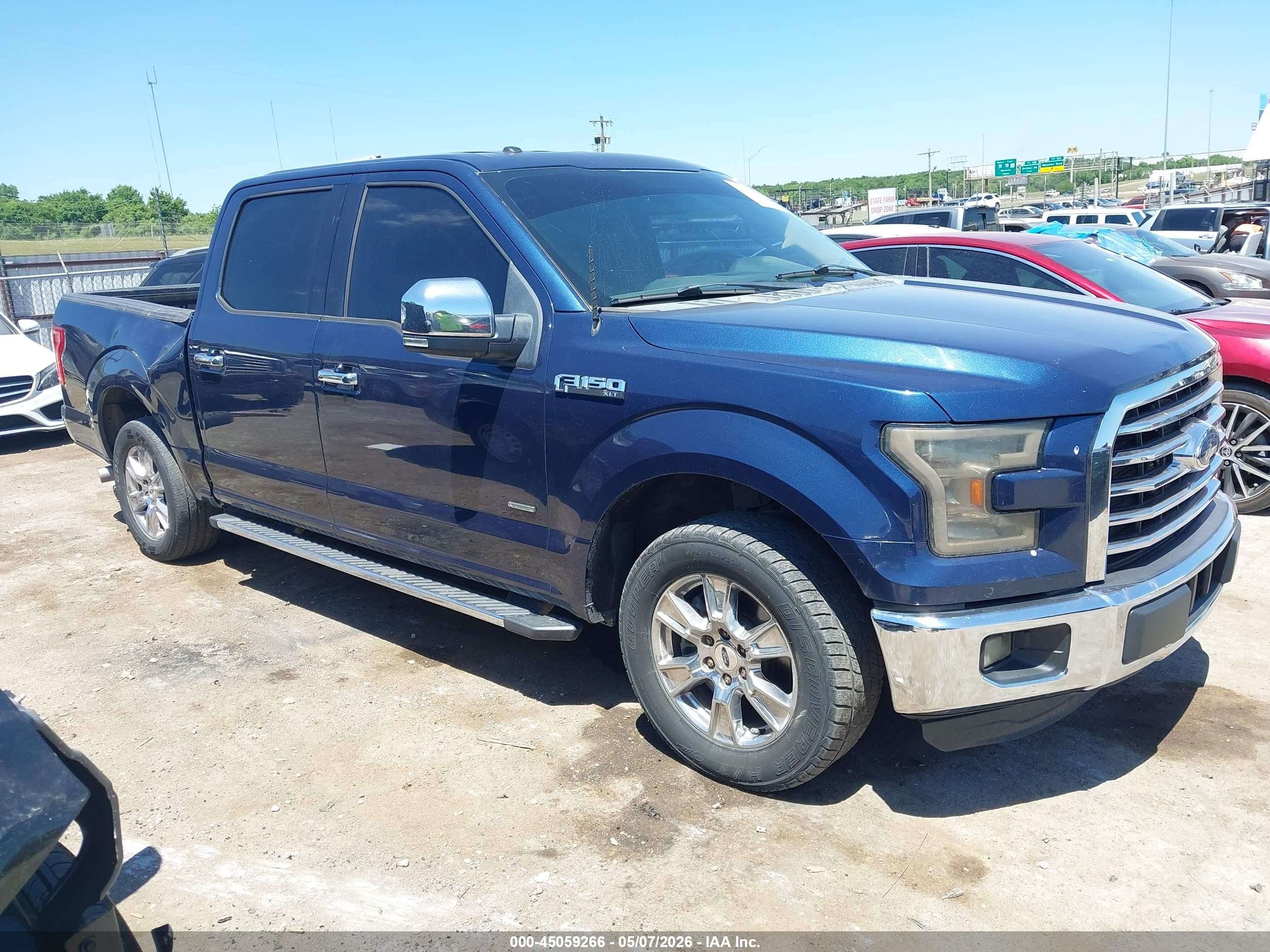 2015 Ford F-150 Xlt Blue vin: 1FTEW1CP0FFC92824