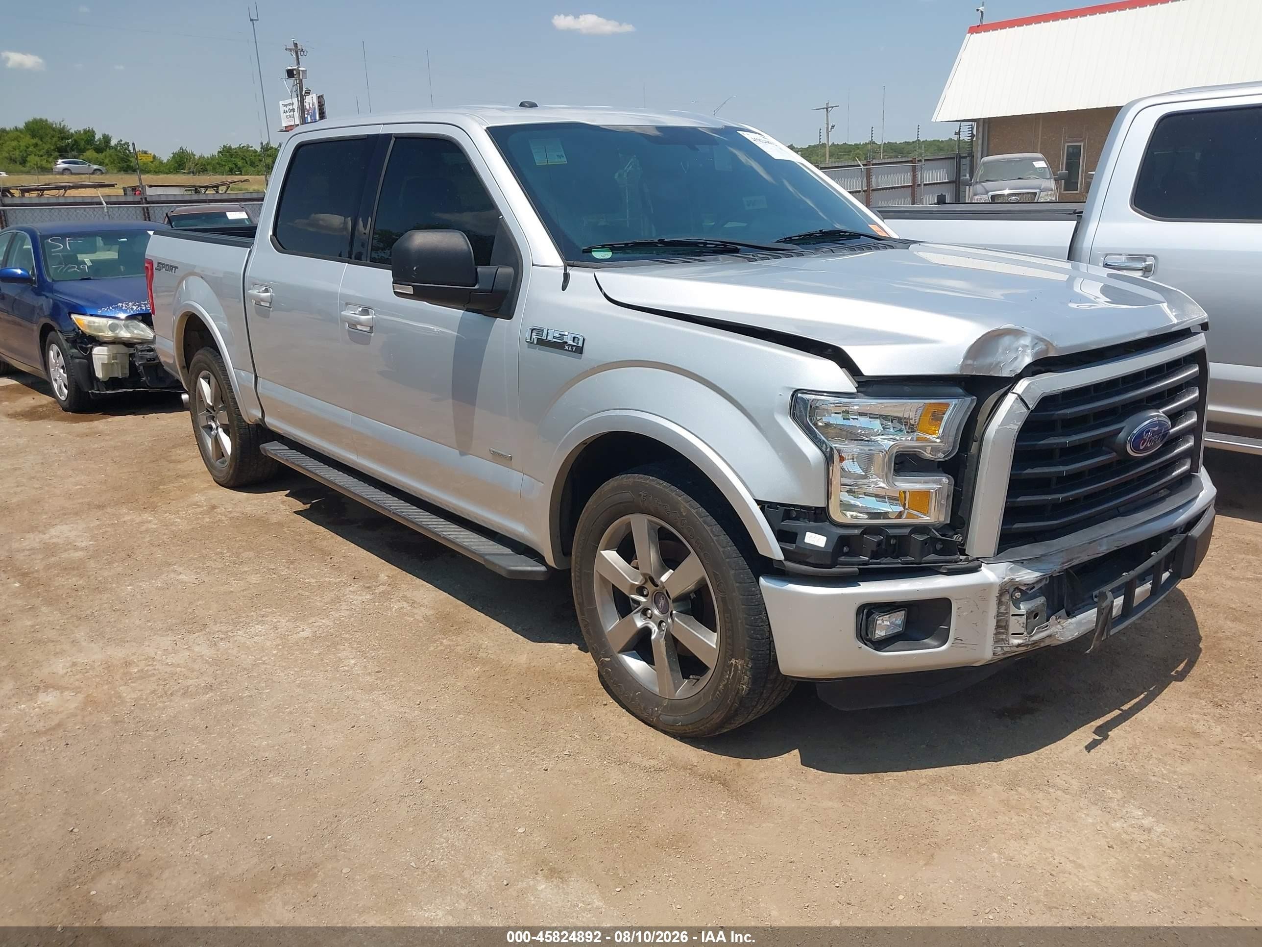 2015 Ford F-150 Xlt Gray vin: 1FTEW1CP0FKD95555