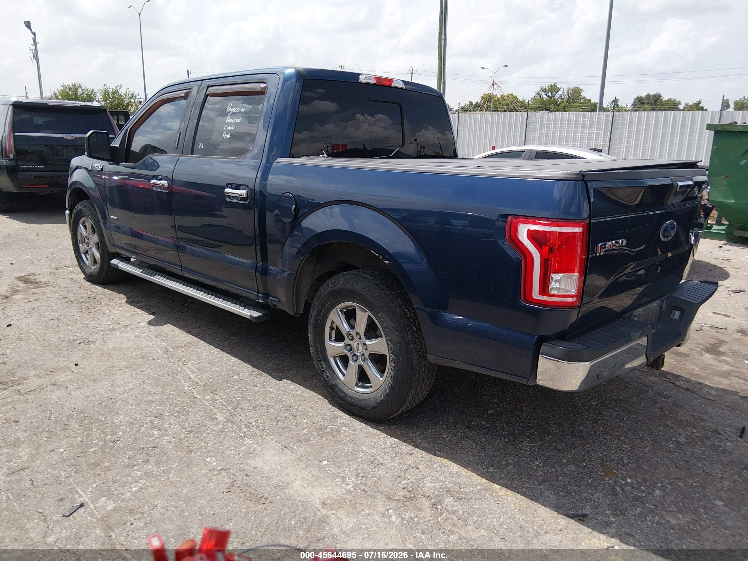 2015 Ford F-150 Xlt Blue vin: 1FTEW1CP0FKE23712