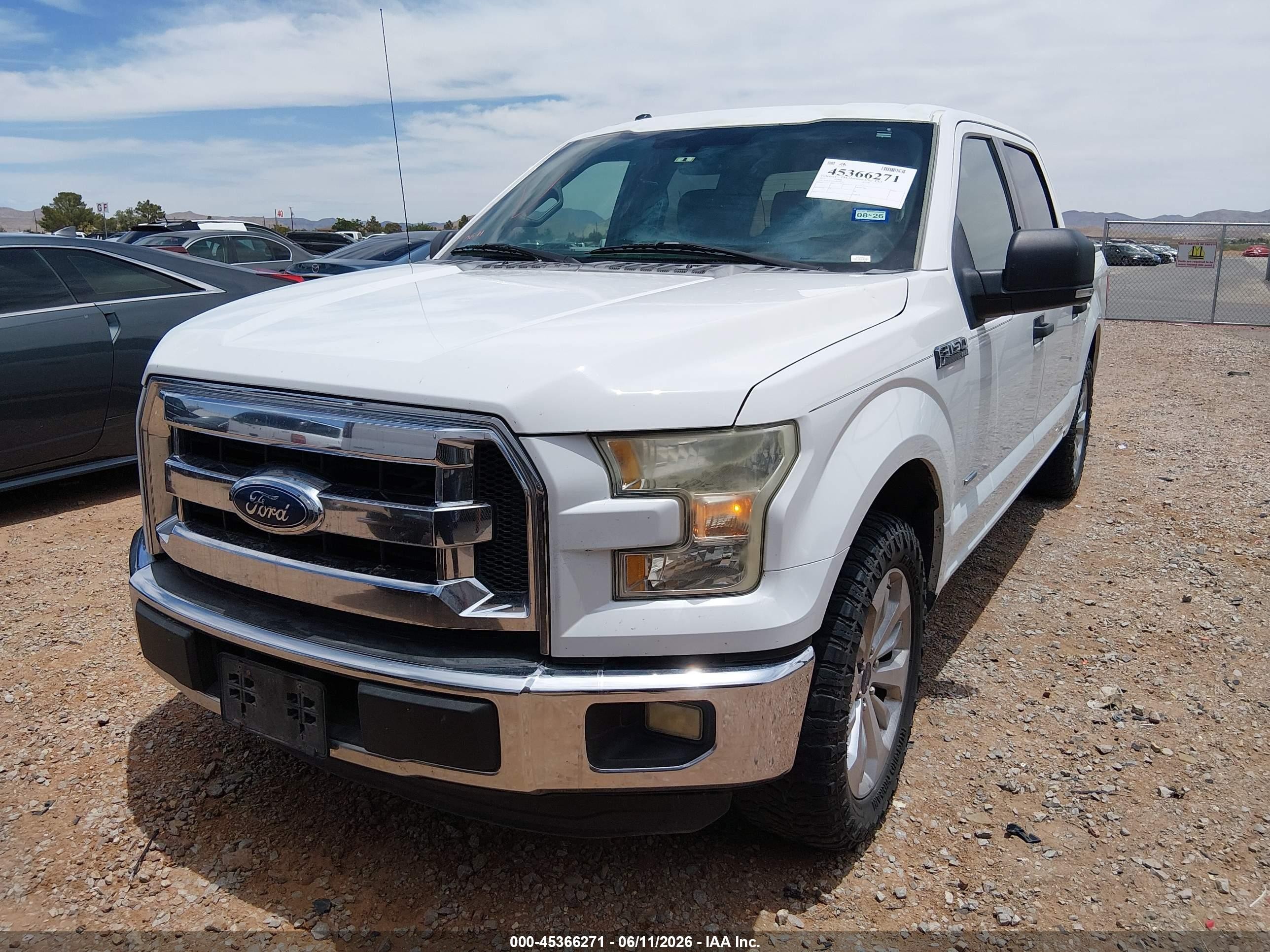 2015 Ford F-150 Xlt White vin: 1FTEW1CP1FFA79350