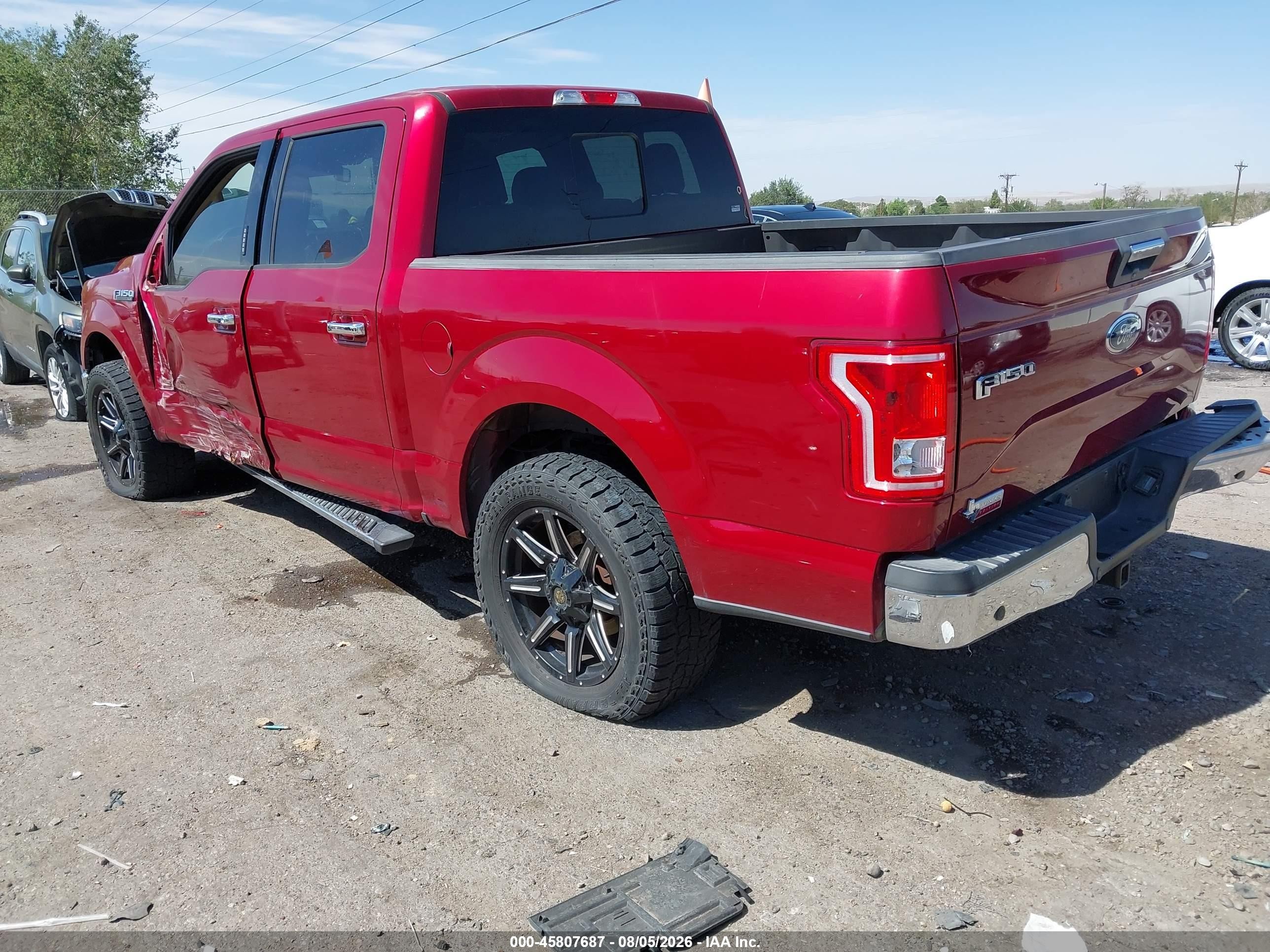 2015 Ford F-150 Xlt Красный vin: 1FTEW1CP1FKD20279