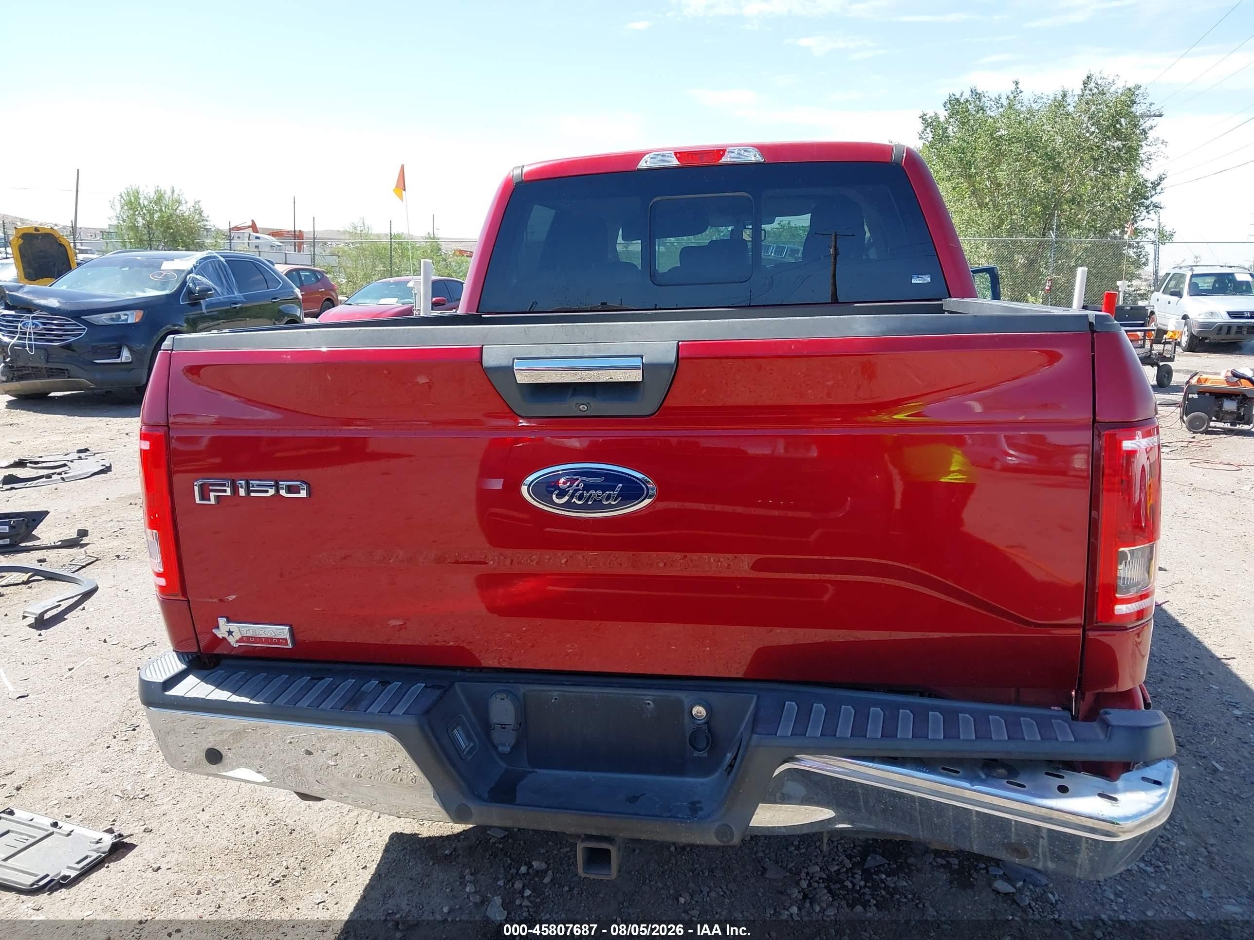 2015 Ford F-150 Xlt Красный vin: 1FTEW1CP1FKD20279