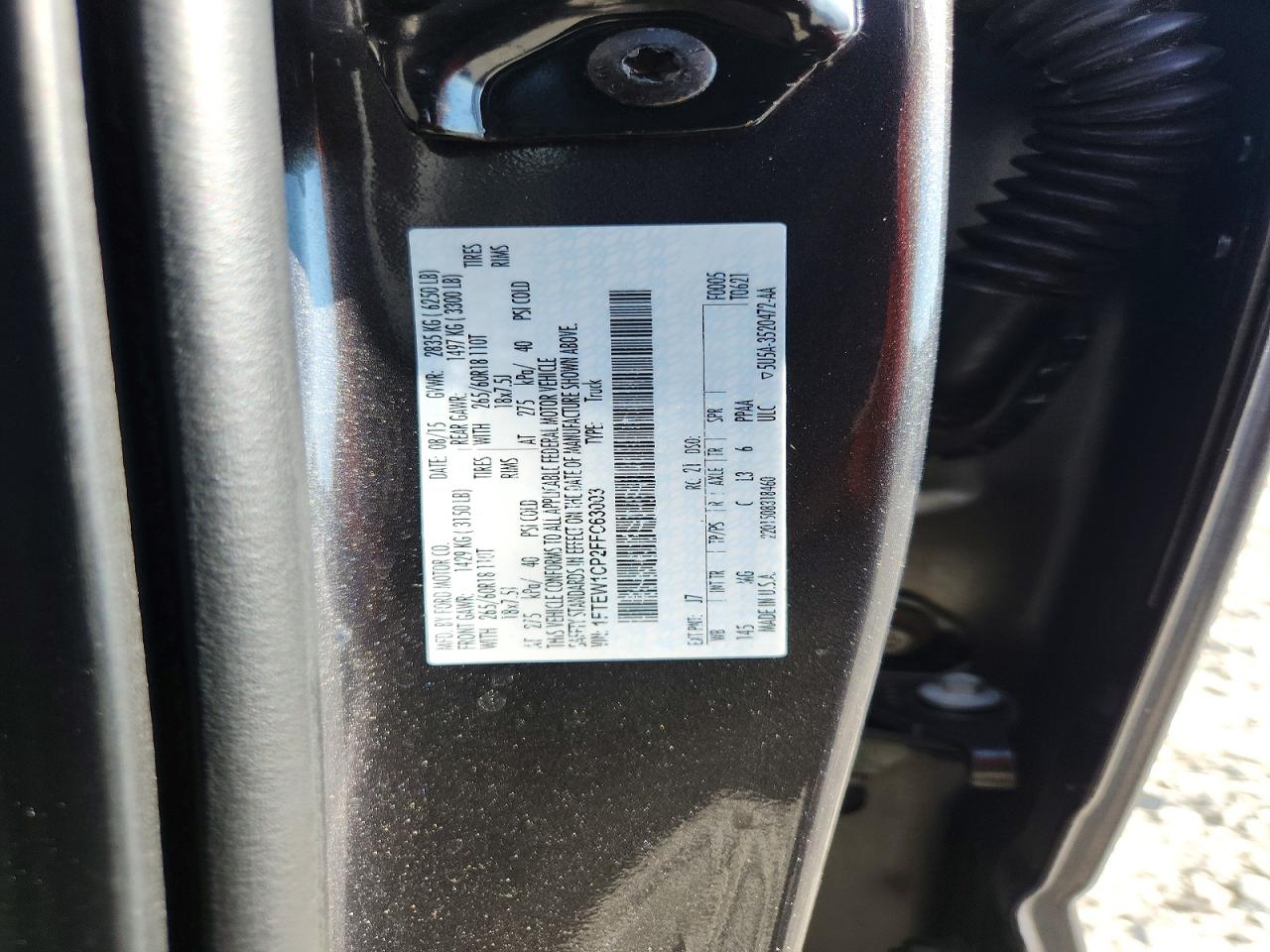 2015 Ford F150 Supercrew Gray vin: 1FTEW1CP2FFC63003