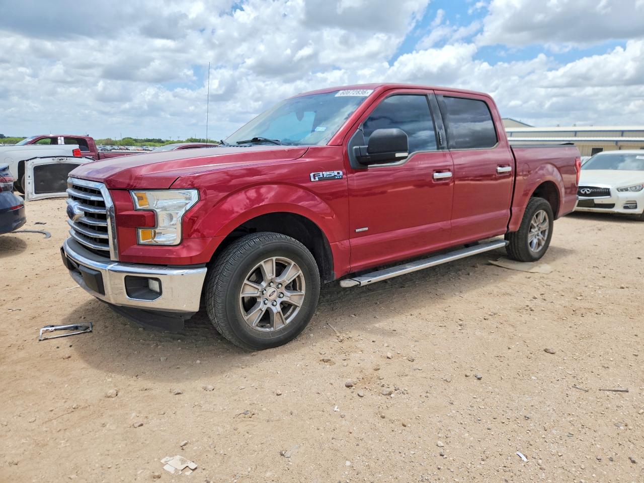 2015 Ford F150 Supercrew Burgundy vin: 1FTEW1CP2FKD87909
