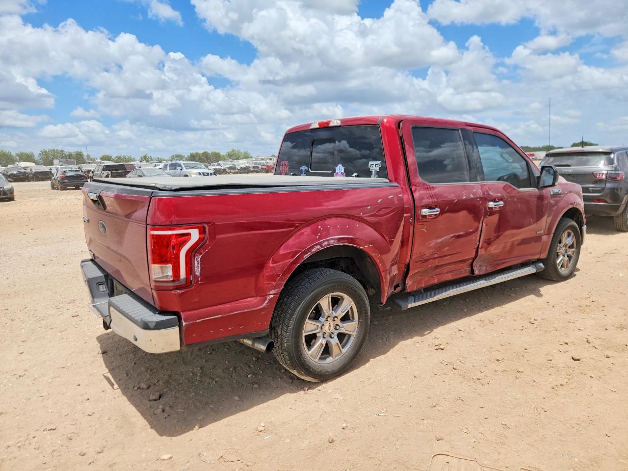 2015 Ford F150 Supercrew Burgundy vin: 1FTEW1CP2FKD87909