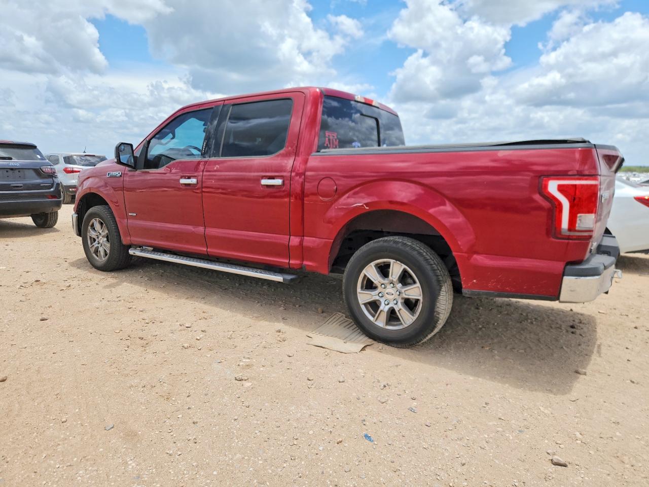2015 Ford F150 Supercrew Burgundy vin: 1FTEW1CP2FKD87909