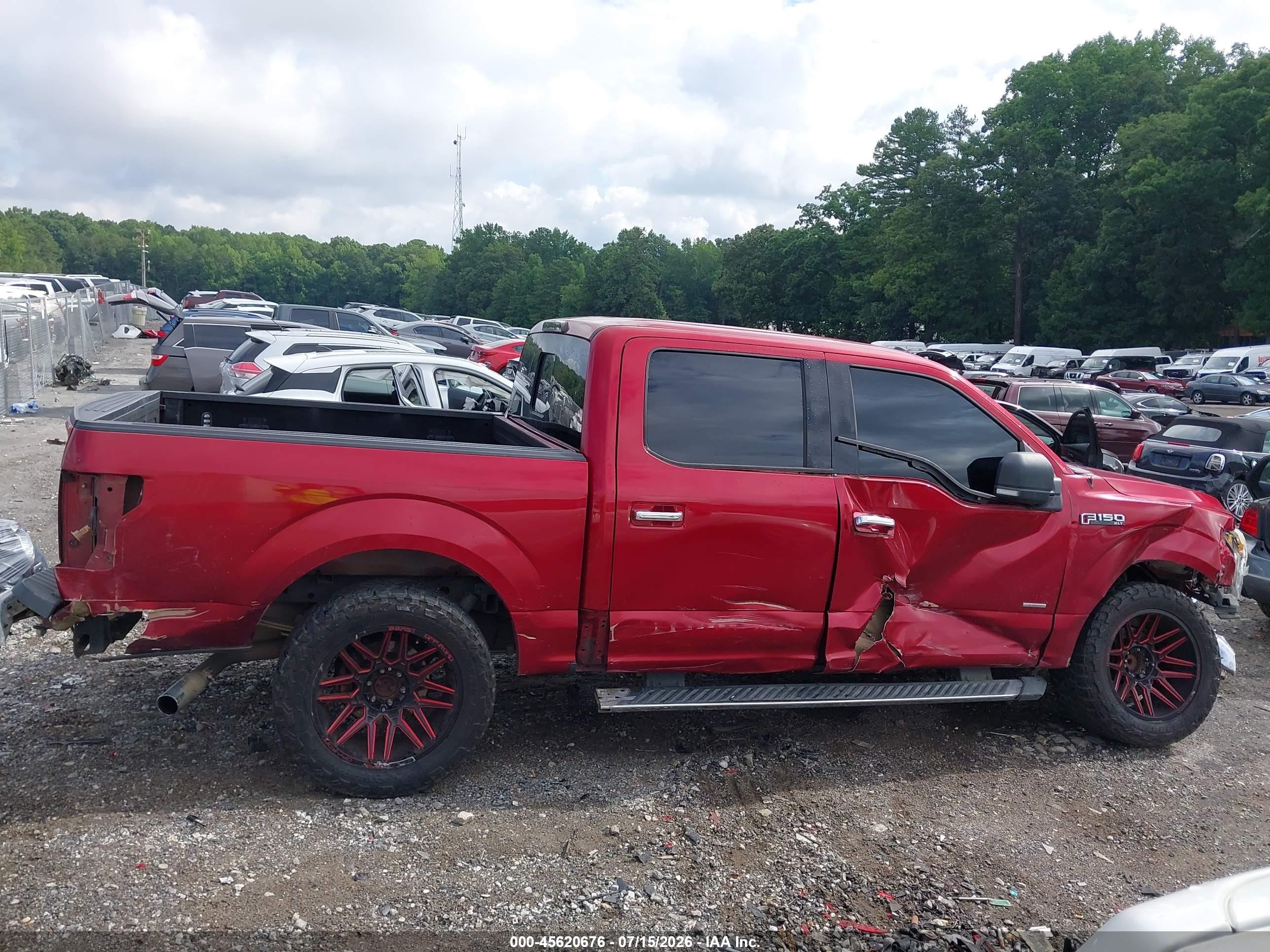 2015 Ford F-150 Xlt Red vin: 1FTEW1CP2FKE20469