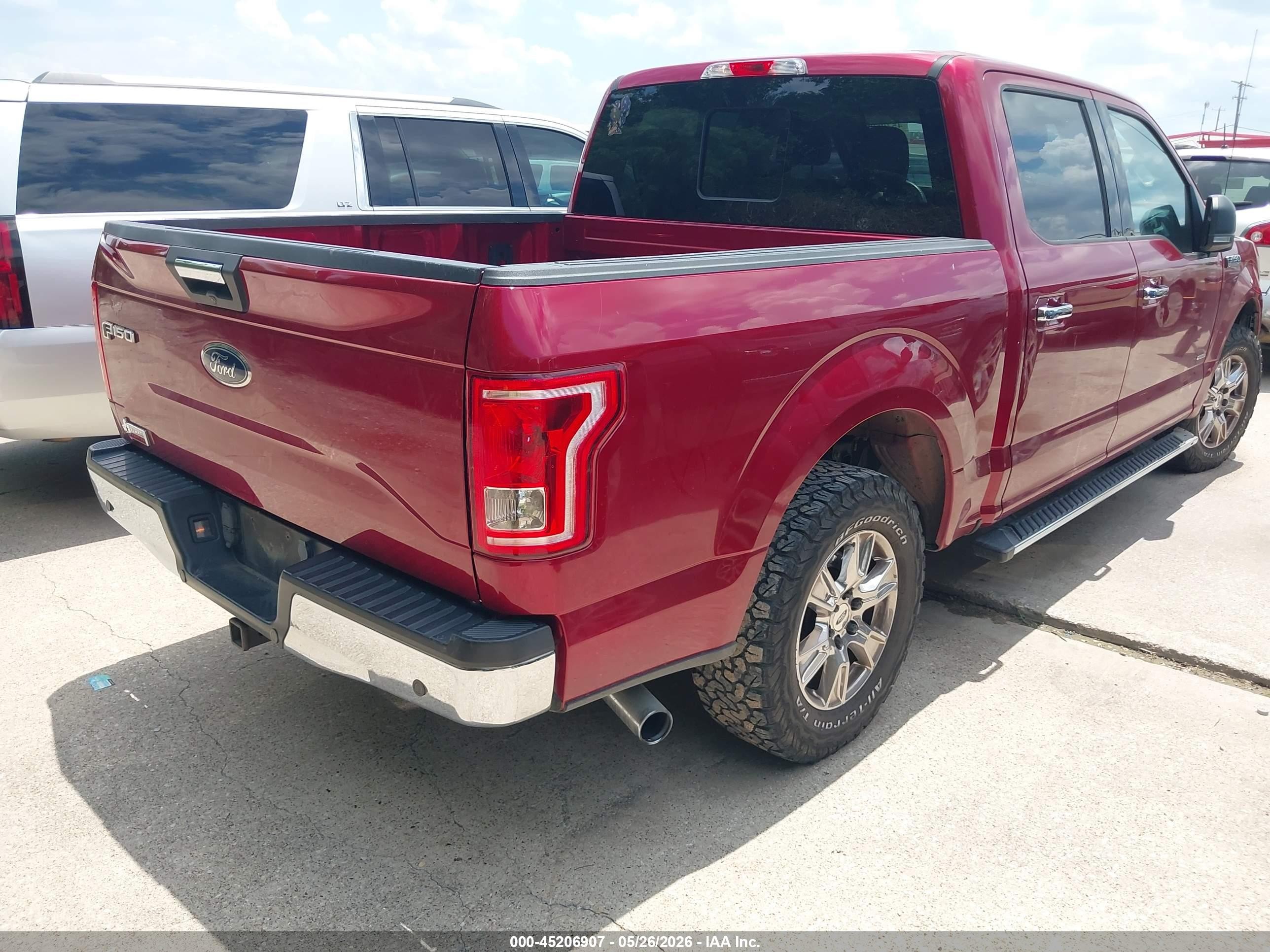 2015 Ford F-150 Xlt Red vin: 1FTEW1CP2FKF01195