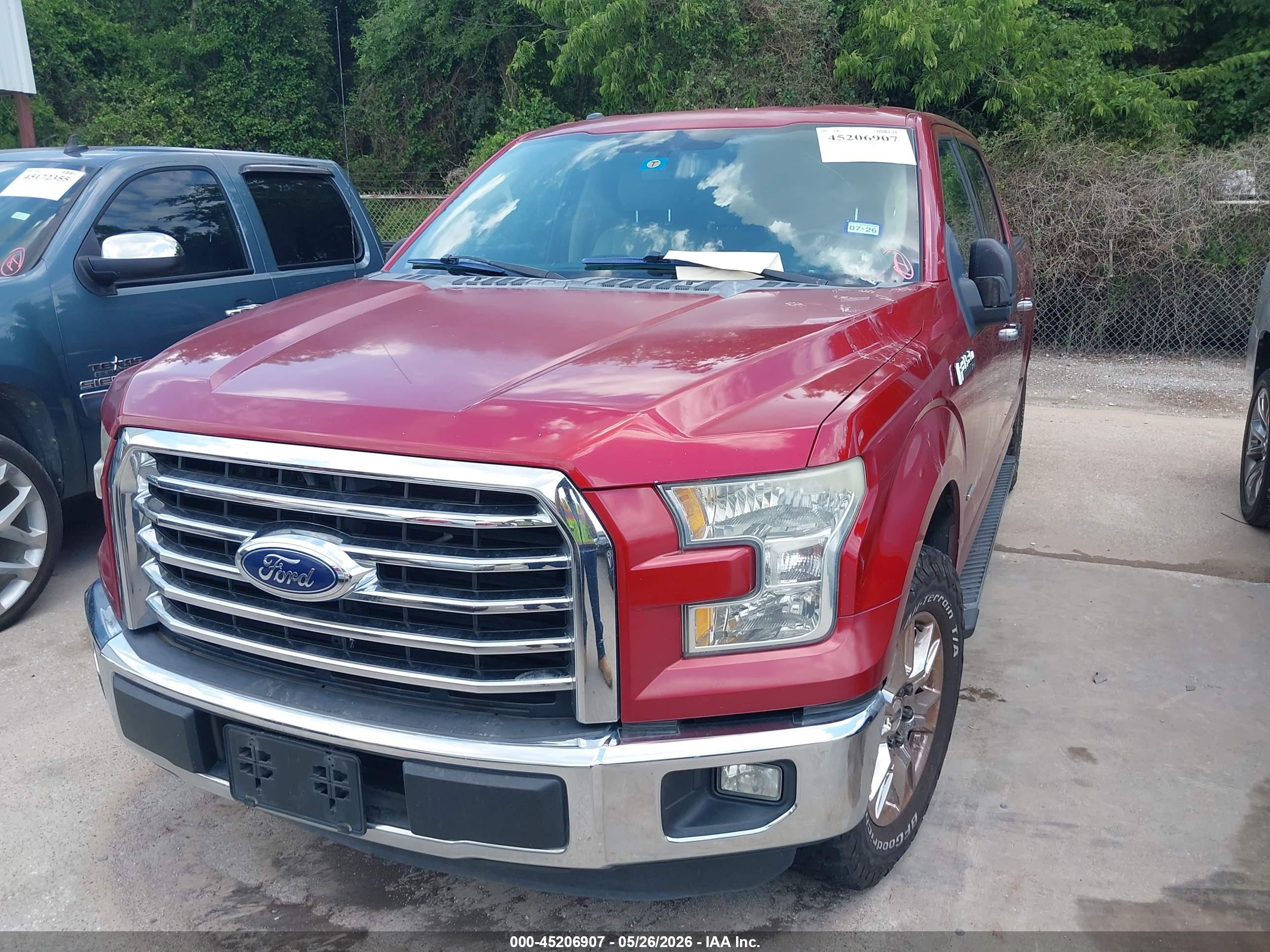 2015 Ford F-150 Xlt Red vin: 1FTEW1CP2FKF01195