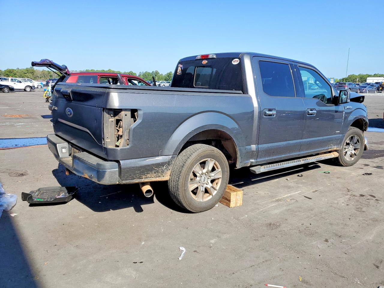 2015 Ford F150 Supercrew Серый vin: 1FTEW1CP4FFB29321