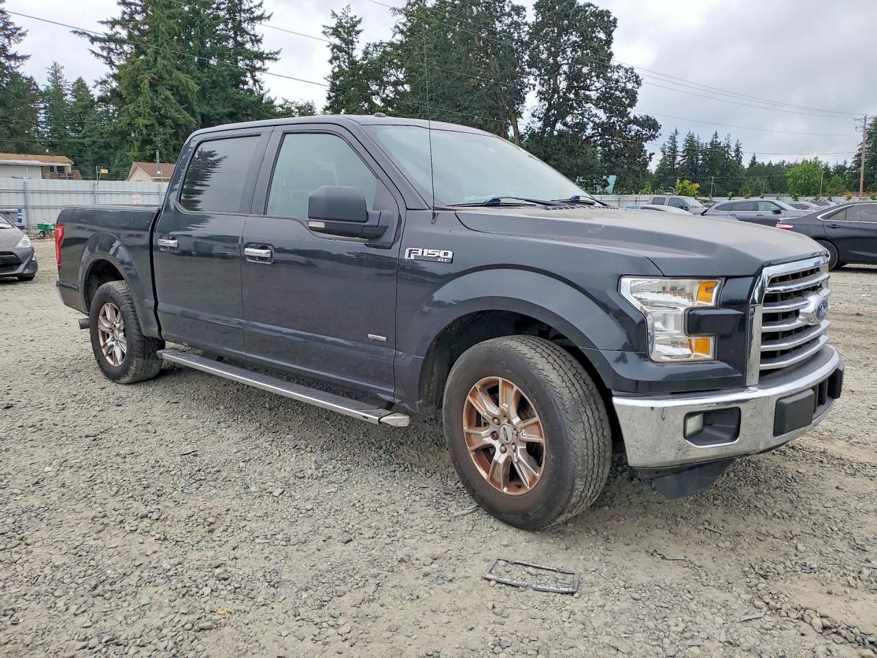 2015 Ford F150 Supercrew Black vin: 1FTEW1CP4FKD48948