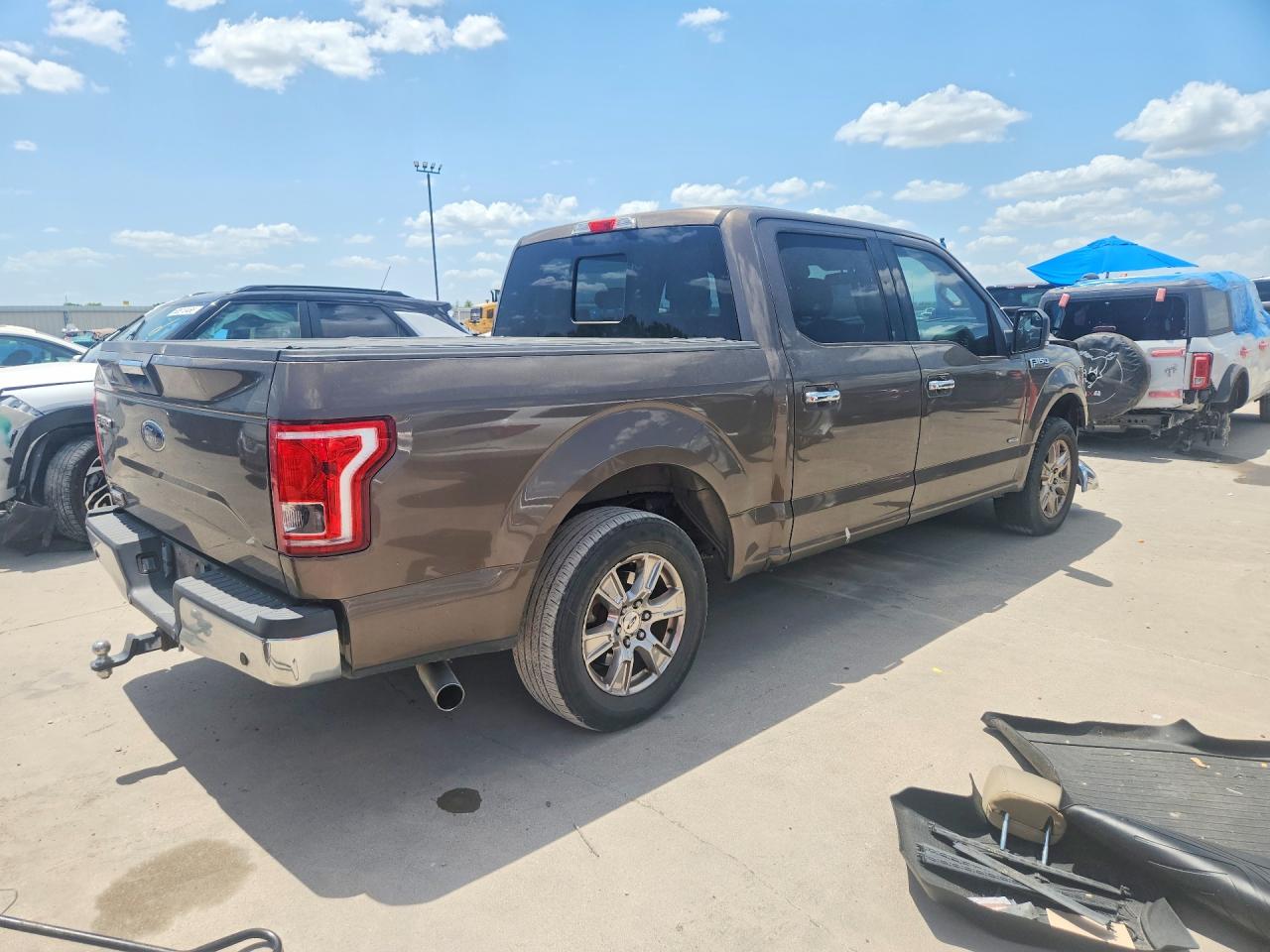 2015 Ford F150 Supercrew Brown vin: 1FTEW1CP4FKE24104