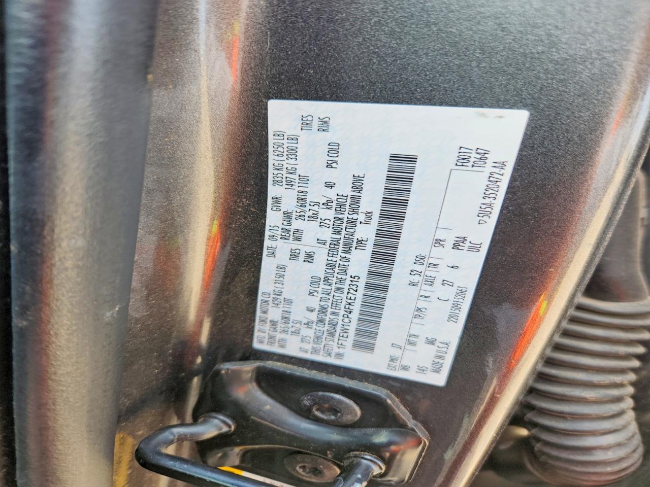 2015 Ford F150 Supercrew Gray vin: 1FTEW1CP4FKE72315
