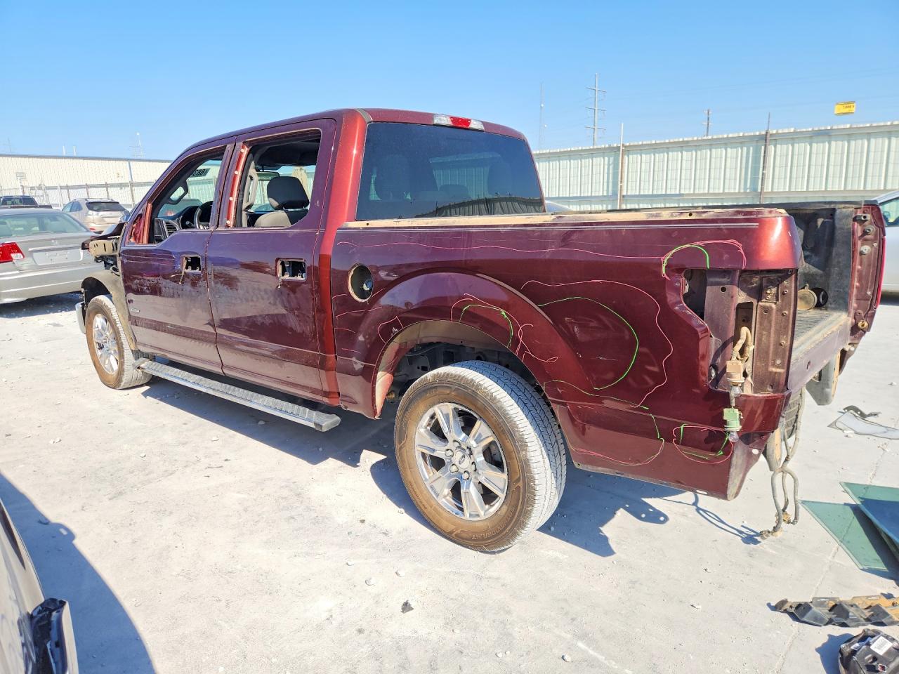 2015 Ford F150 Supercrew Burgundy vin: 1FTEW1CP5FKD25307
