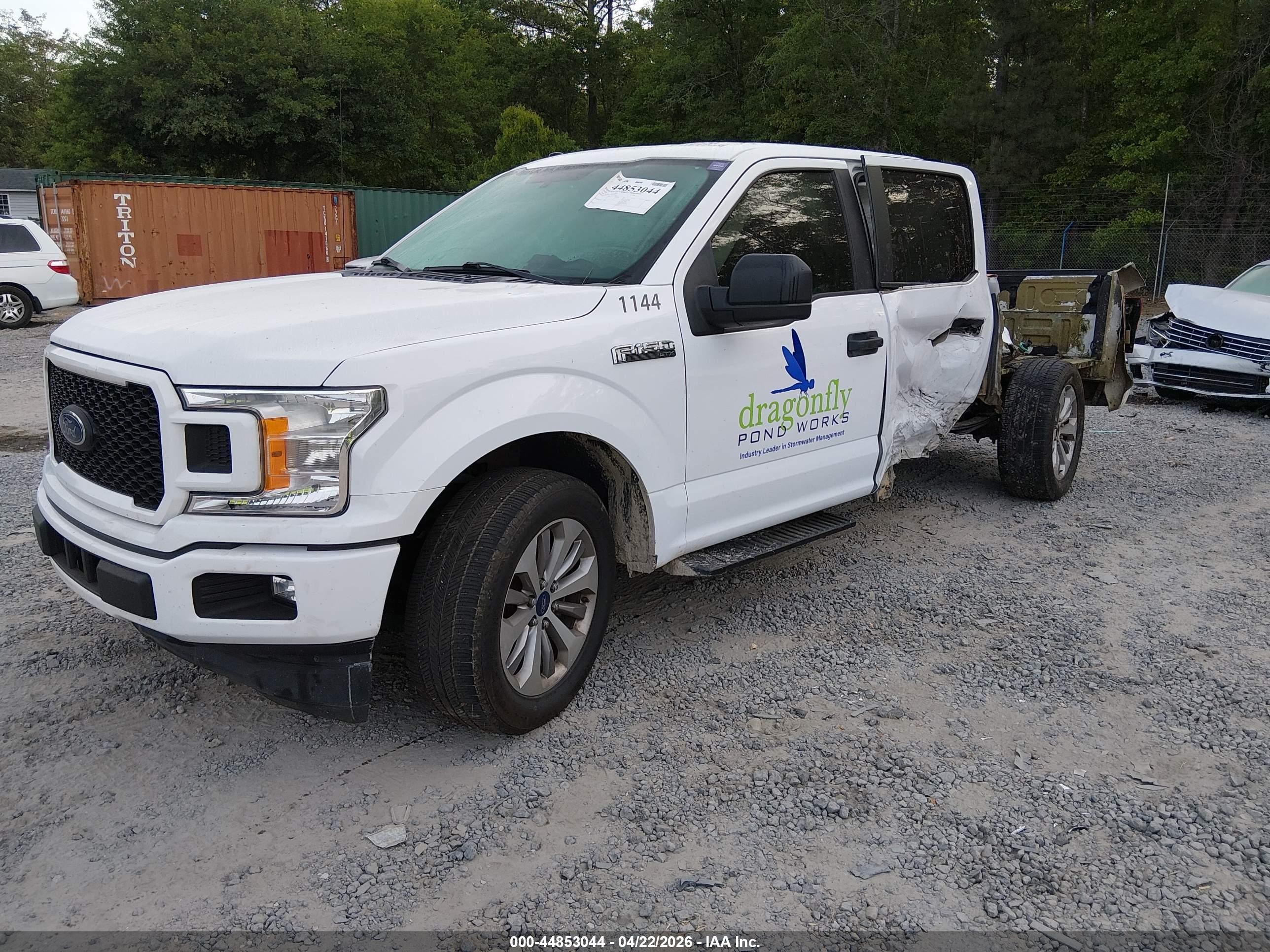 2018 Ford F-150 Xl White vin: 1FTEW1CP5JKF27301