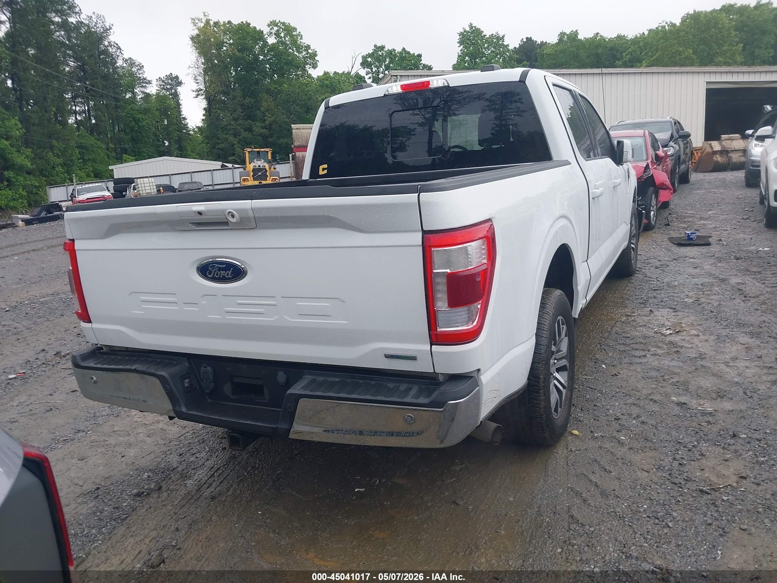 2021 Ford F-150 Lariat White vin: 1FTEW1CP5MFD13177