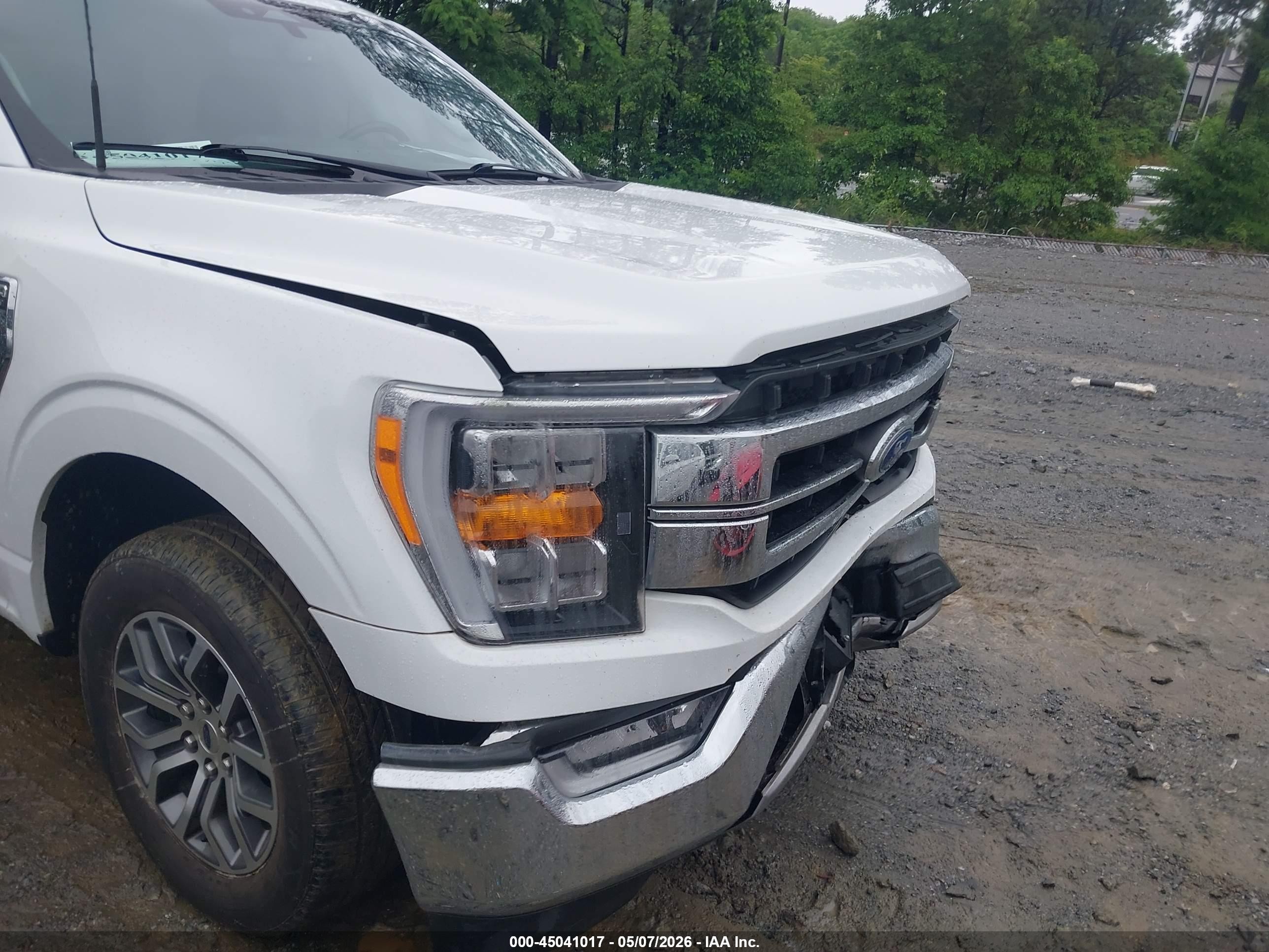 2021 Ford F-150 Lariat White vin: 1FTEW1CP5MFD13177