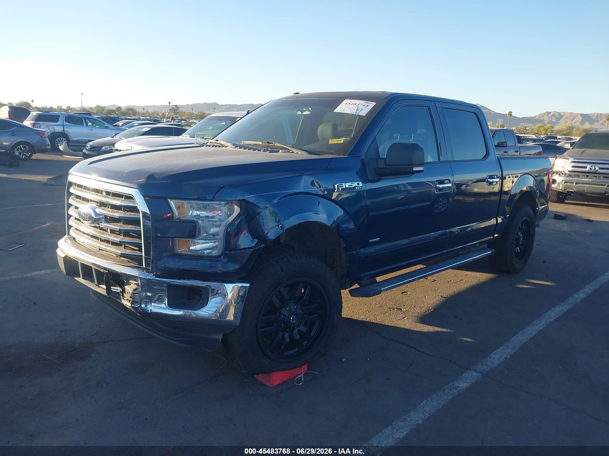 2015 Ford F-150 Lariat/xl/xlt Blue vin: 1FTEW1CP6FKE76589