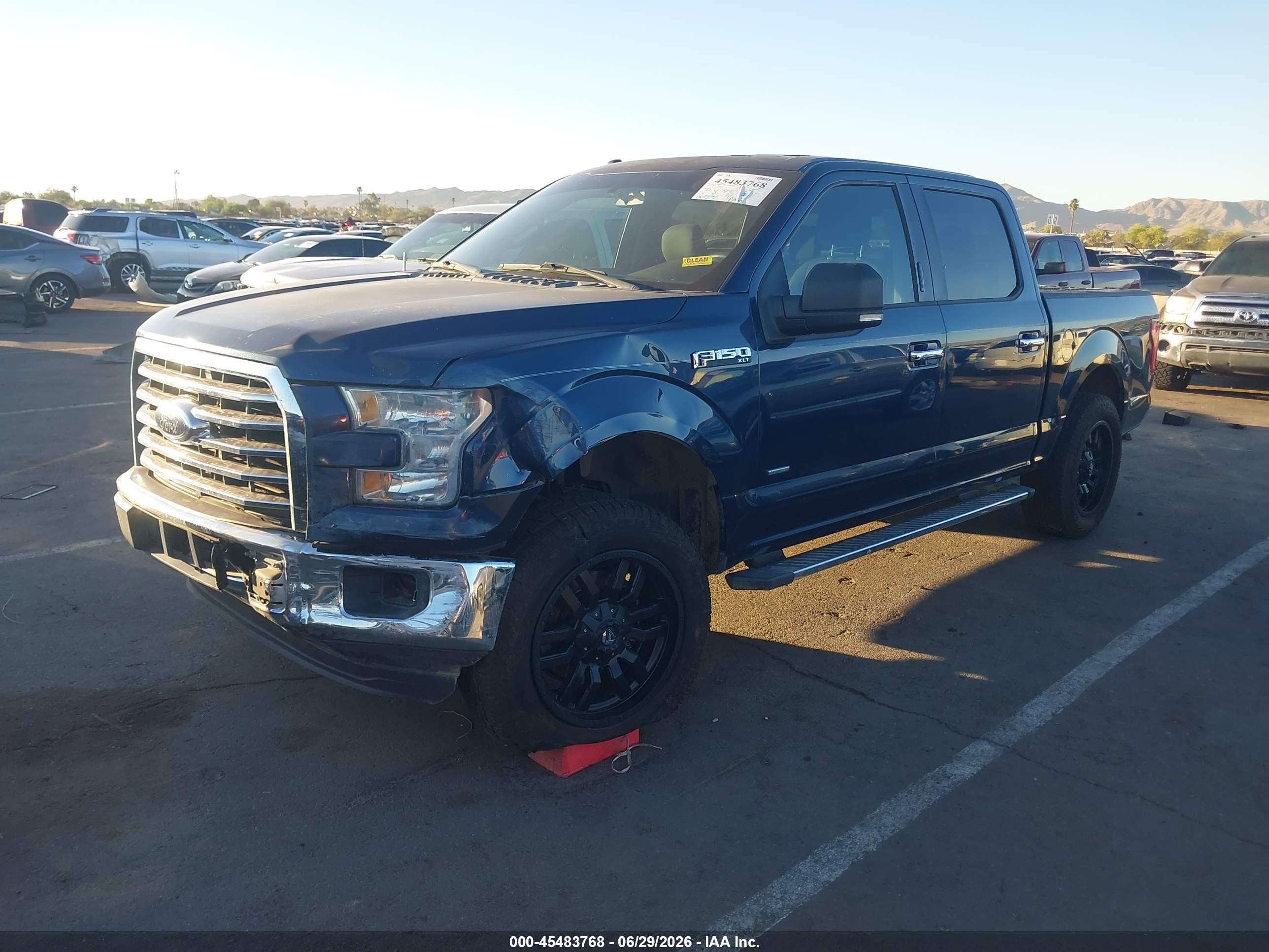 2015 Ford F-150 Lariat/xl/xlt Blue vin: 1FTEW1CP6FKE76589