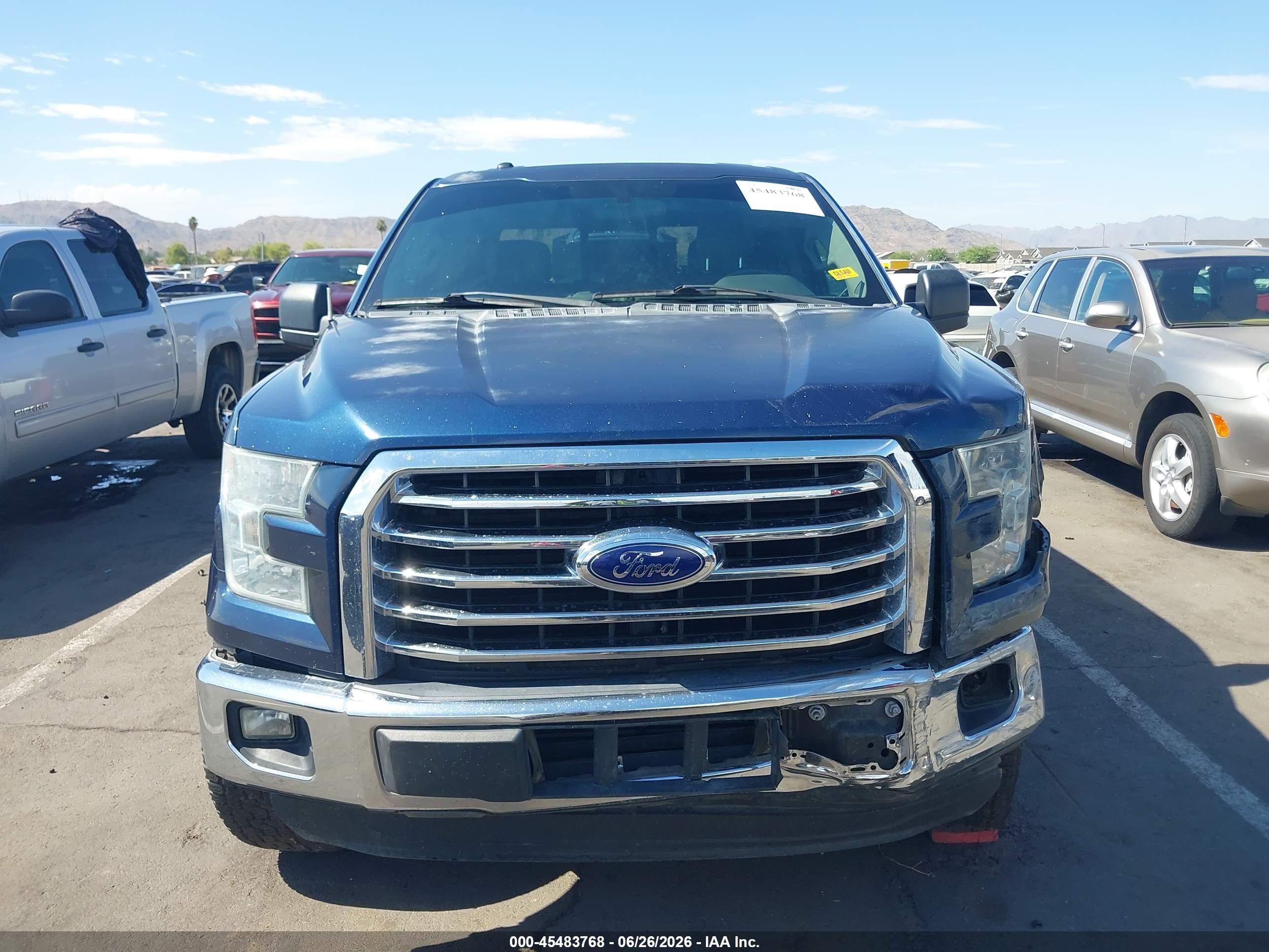 2015 Ford F-150 Lariat/xl/xlt Blue vin: 1FTEW1CP6FKE76589