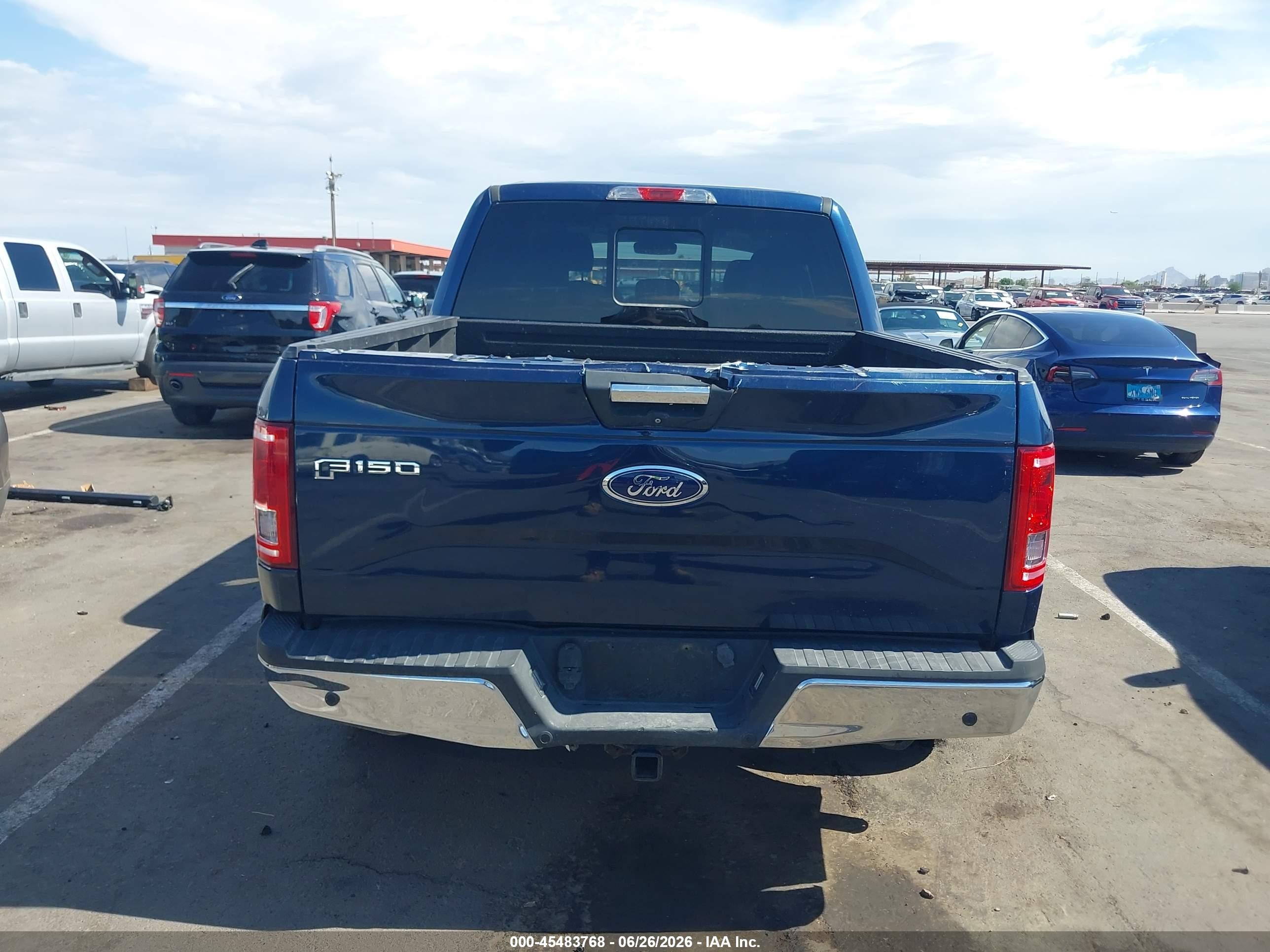 2015 Ford F-150 Lariat/xl/xlt Blue vin: 1FTEW1CP6FKE76589