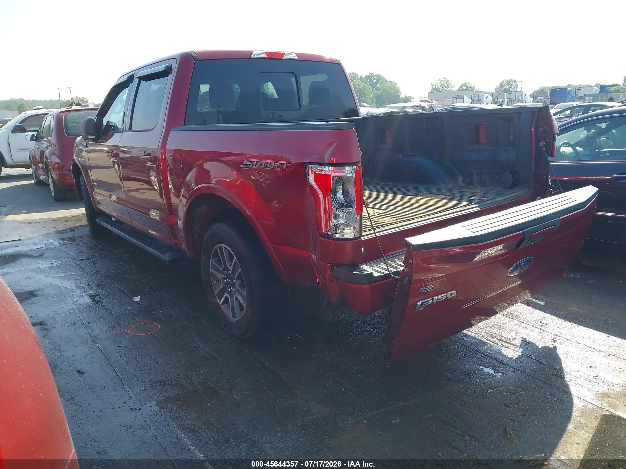 2016 Ford F-150 Xlt Red vin: 1FTEW1CP6GFA75490