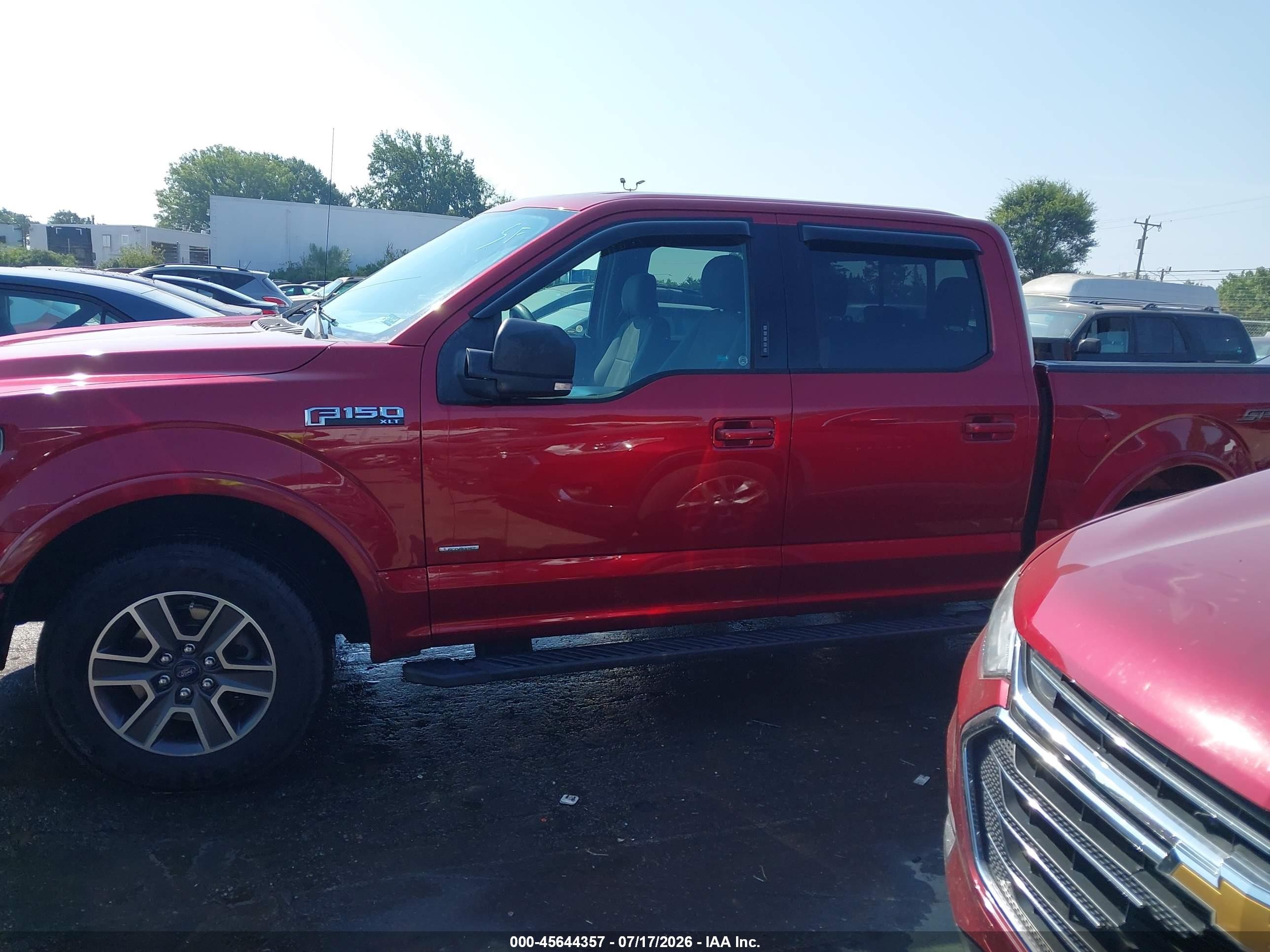 2016 Ford F-150 Xlt Red vin: 1FTEW1CP6GFA75490