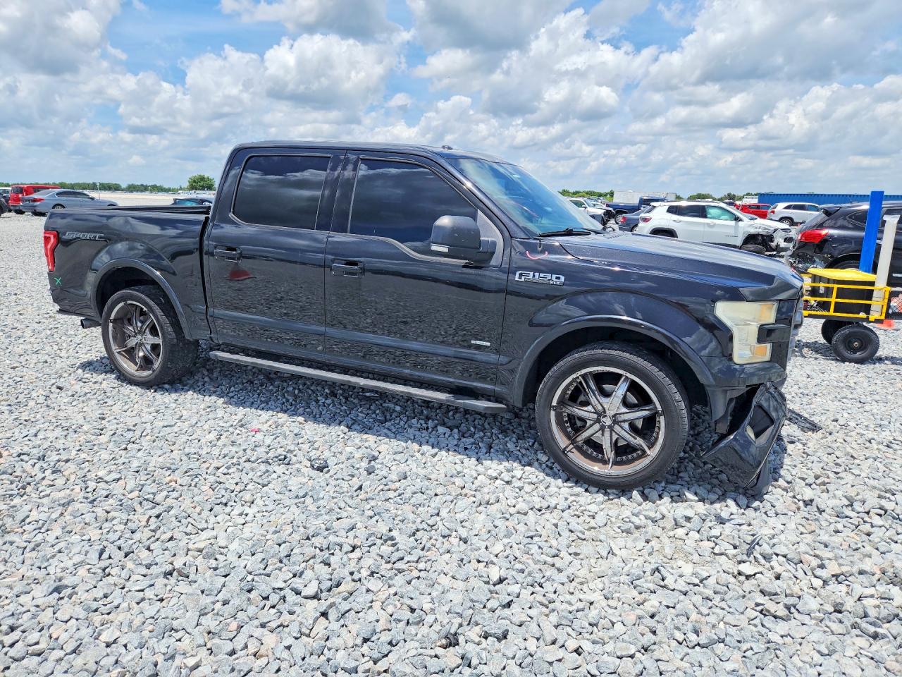 2015 Ford F150 Supercrew Black vin: 1FTEW1CP7FFA02045