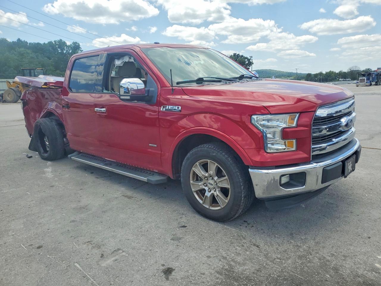 2015 Ford F150 Supercrew Red vin: 1FTEW1CP7FFC30515