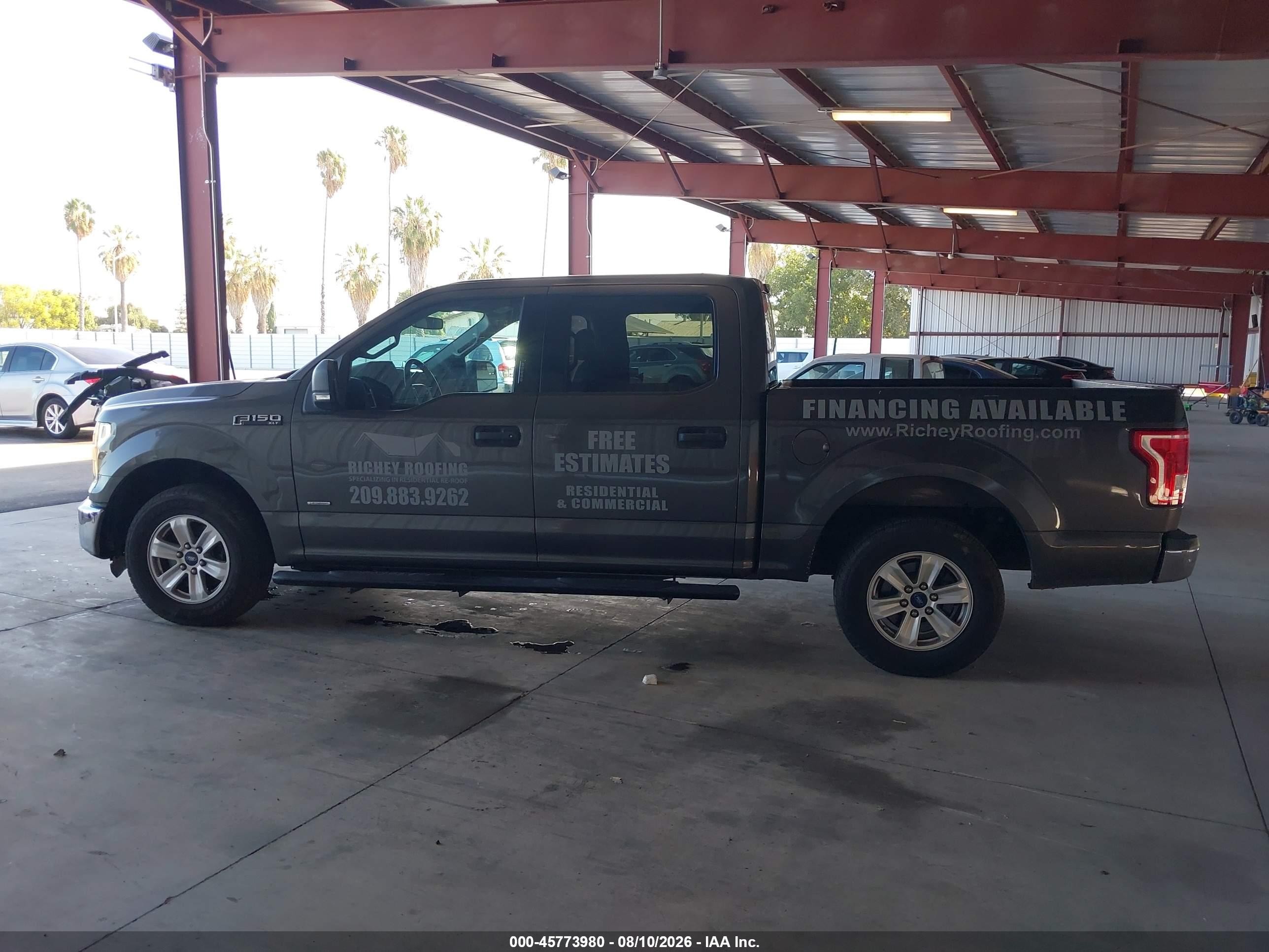 2015 Ford F-150 Xlt Gray vin: 1FTEW1CP7FKD69051