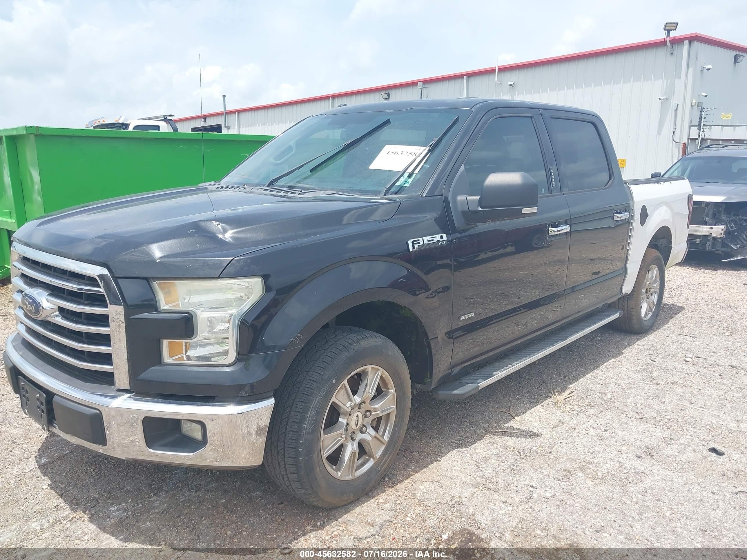 2015 Ford F-150 Xlt Black vin: 1FTEW1CP7FKE67982