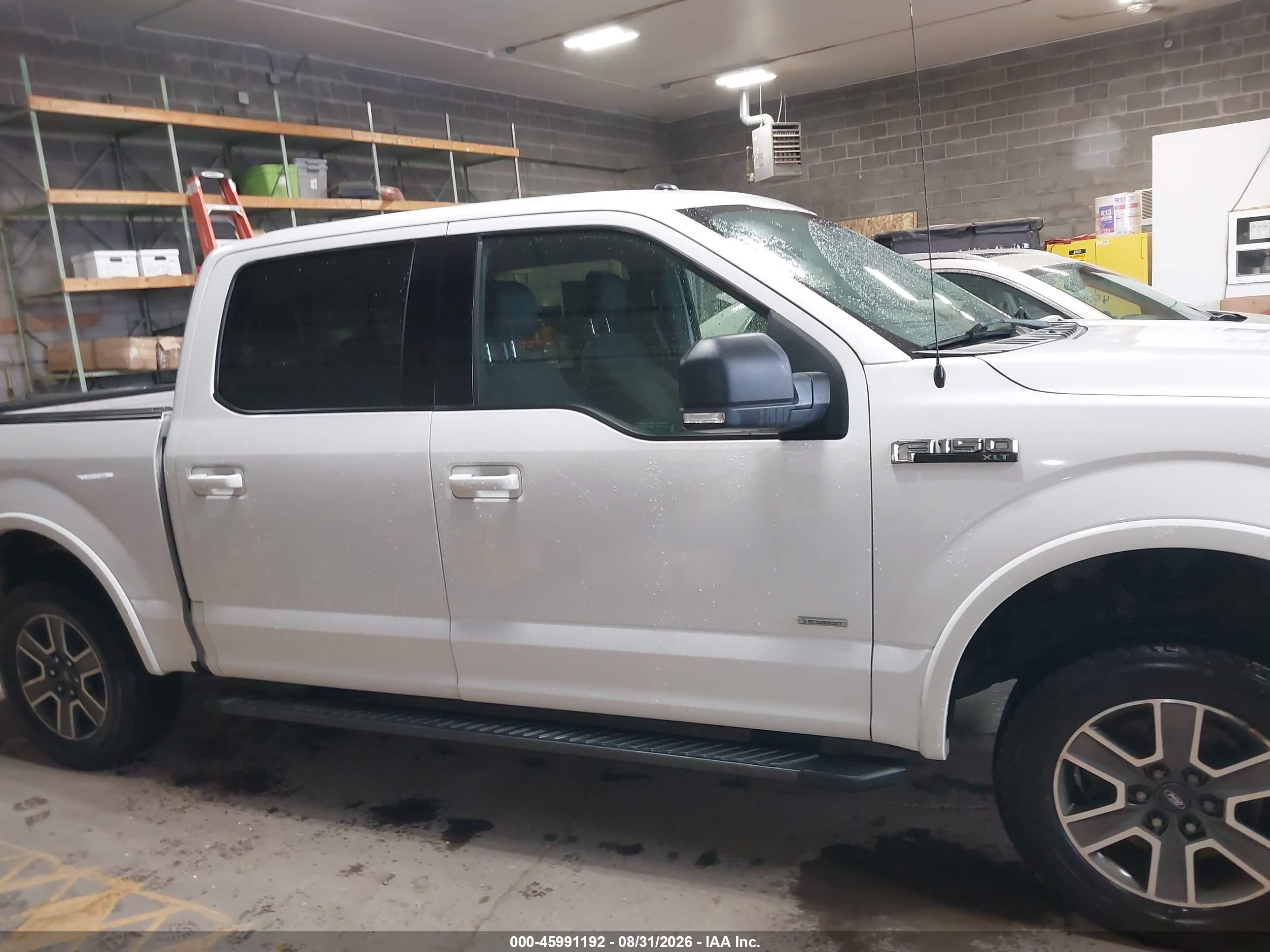 2015 Ford F150 Supercrew White vin: 1FTEW1CP7FKE75774