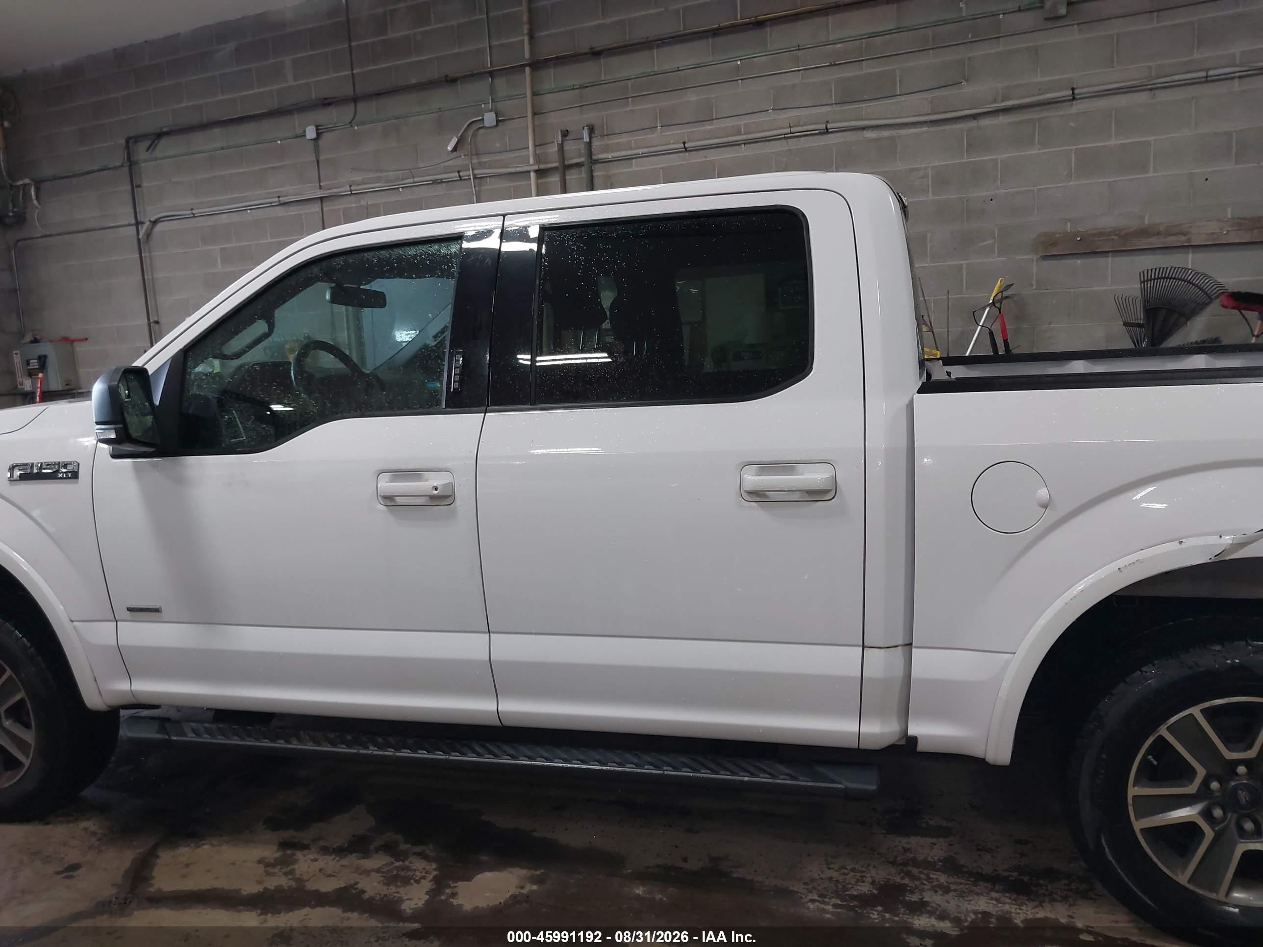 2015 Ford F150 Supercrew White vin: 1FTEW1CP7FKE75774