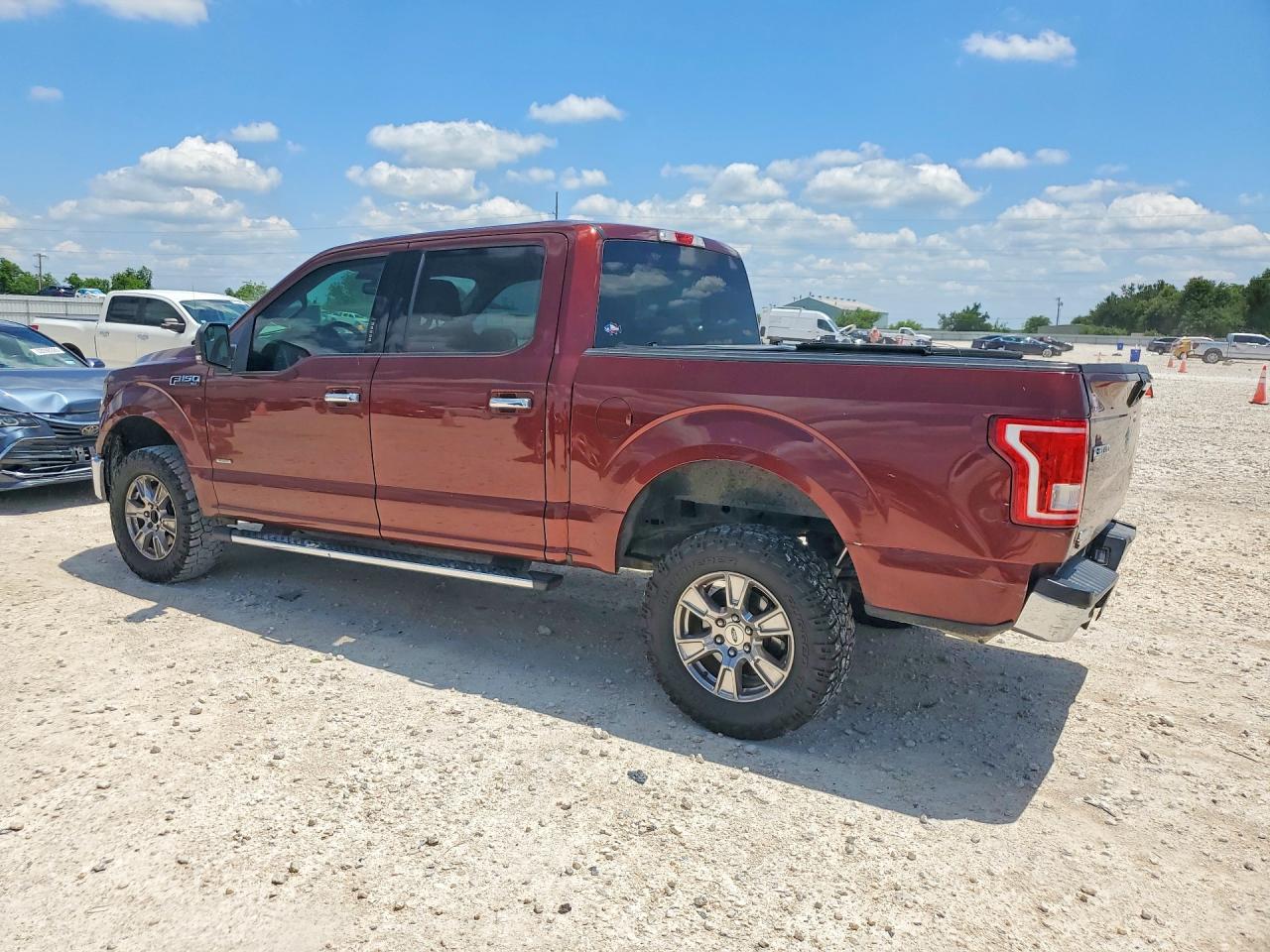 2015 Ford F150 Supercrew Burgundy vin: 1FTEW1CP9FKF02036