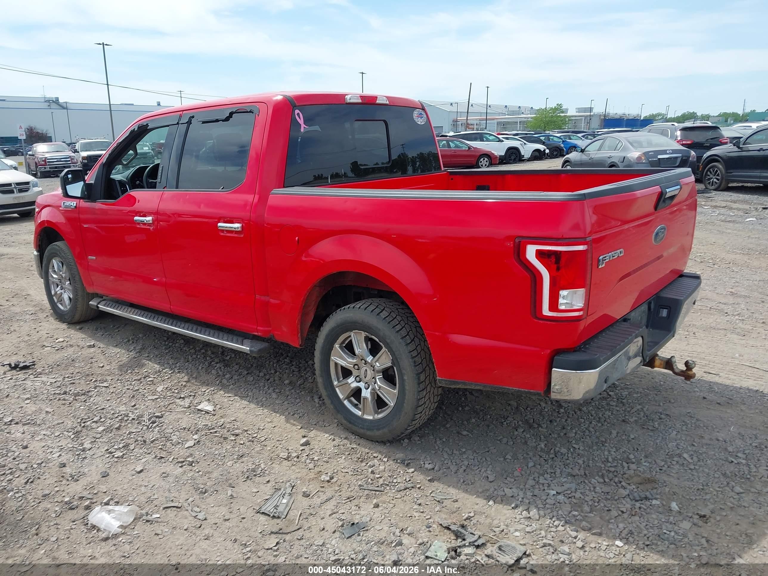 2015 Ford F-150 Xlt Red vin: 1FTEW1CP9FKF17524