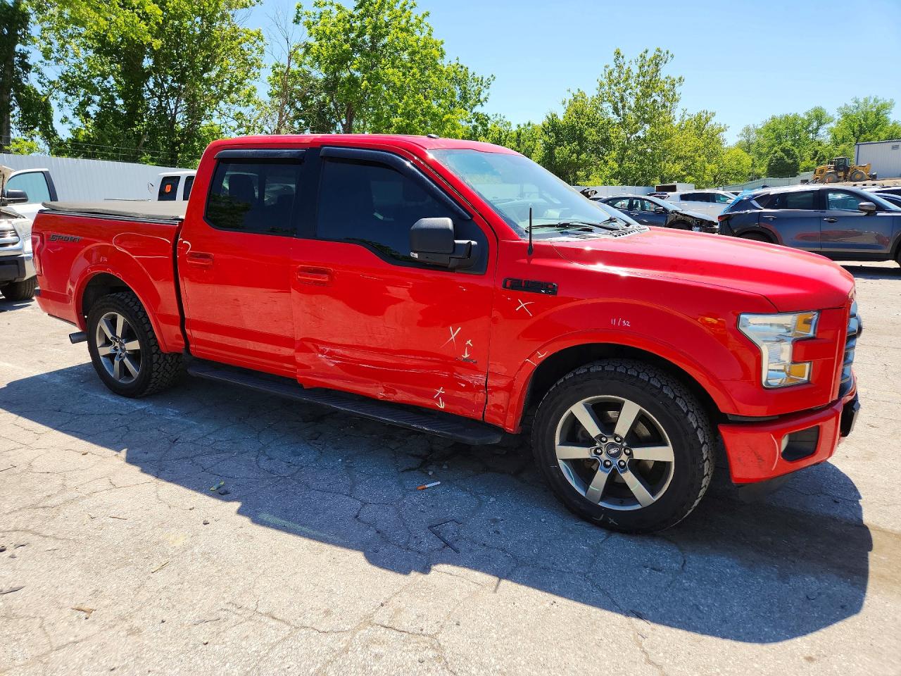 2015 Ford F150 Supercrew Красный vin: 1FTEW1CPXFFA80626