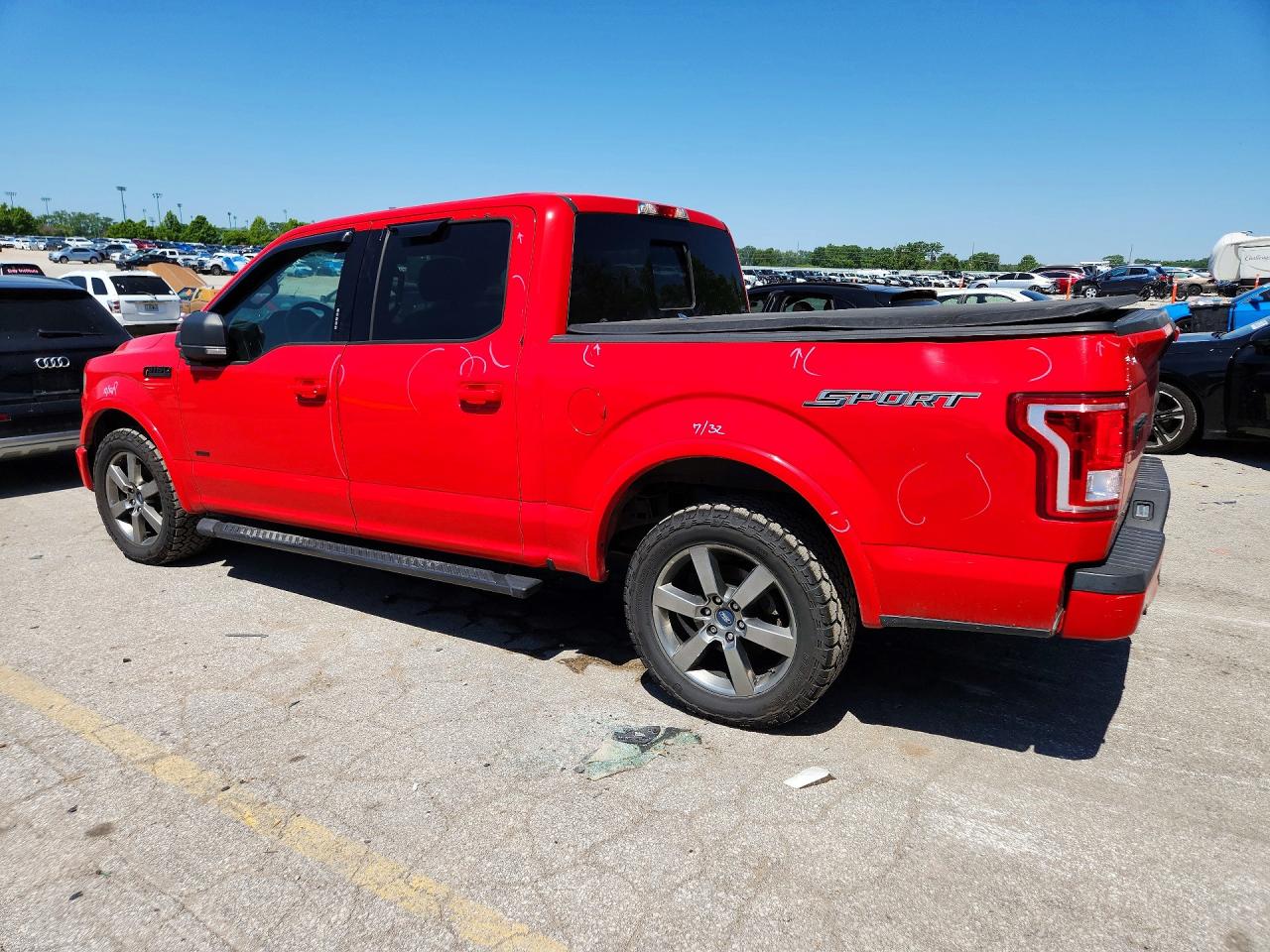 2015 Ford F150 Supercrew Красный vin: 1FTEW1CPXFFA80626