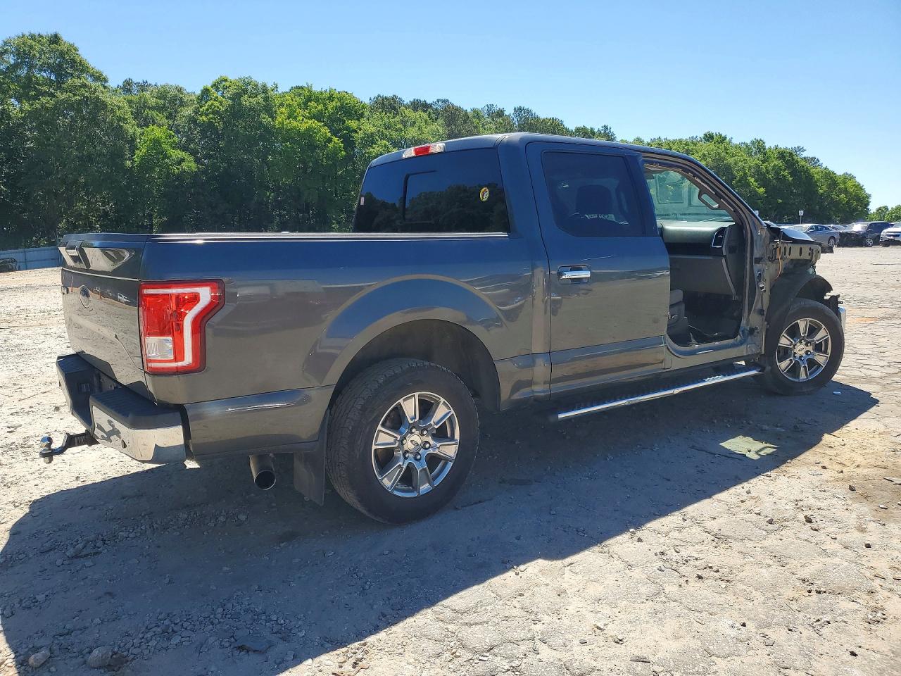 2015 Ford F150 Supercrew Gray vin: 1FTEW1CPXFFC57577